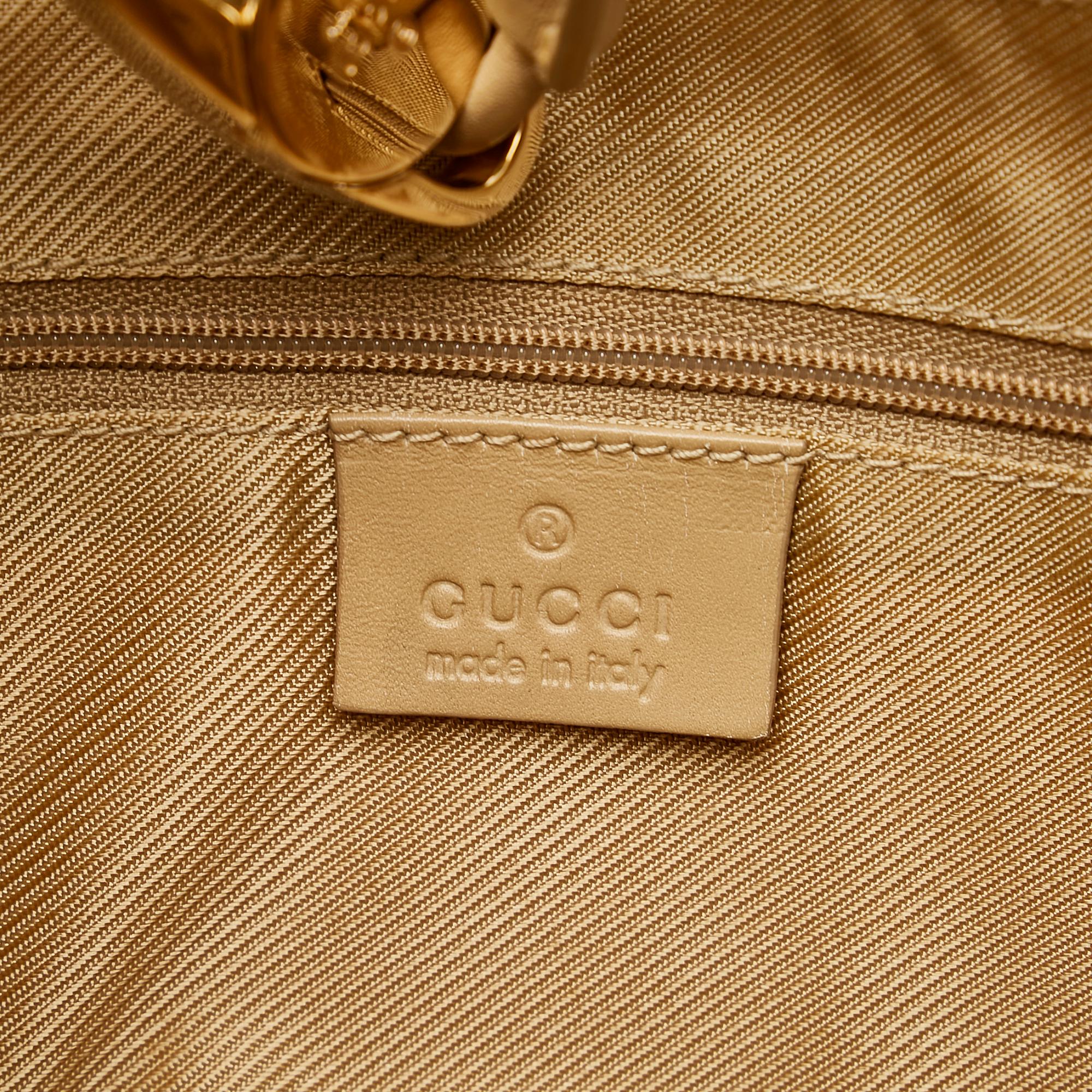 Gucci G Monogram Canvas Shoulder Bag (SHG-24198)