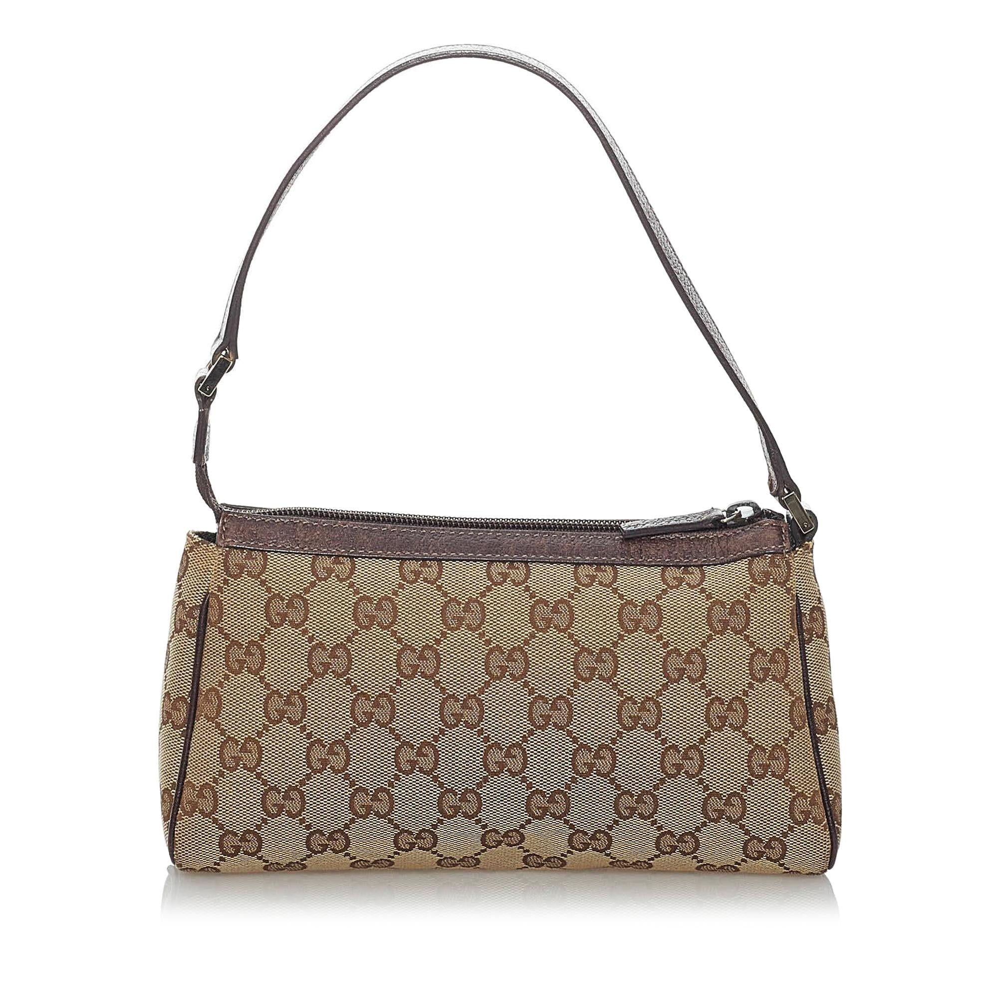 Gucci GG Abbey D-Ring Canvas Baguette (SHG-29572)