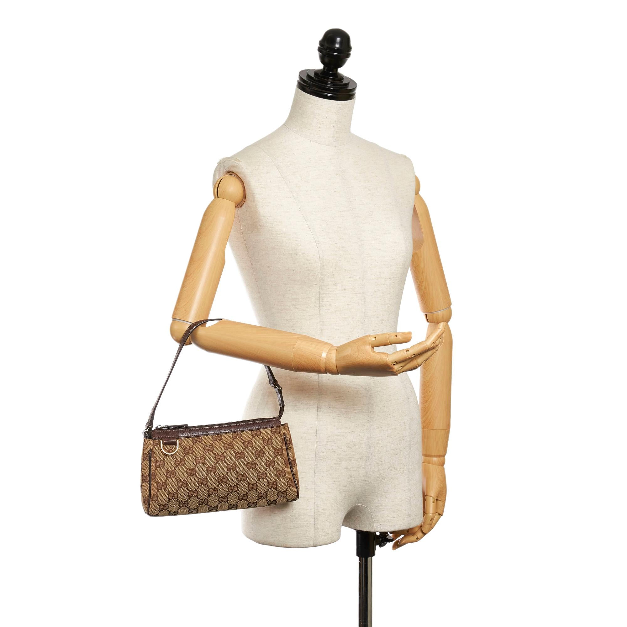 Gucci GG Abbey D-Ring Canvas Baguette (SHG-29572)