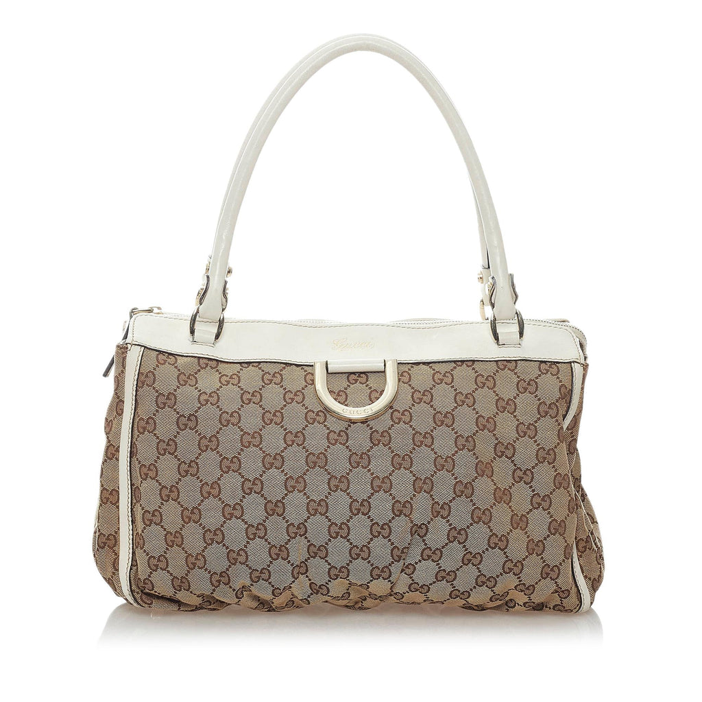 Gucci GG Abbey D-Ring Canvas Shoulder Bag (SHG-32453)