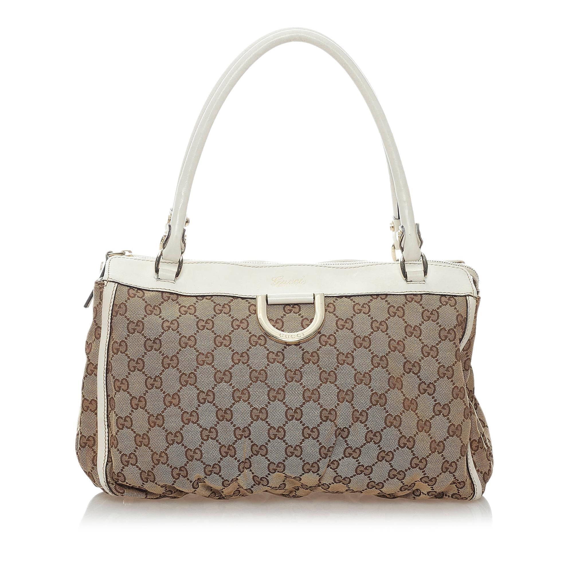 Gucci GG Abbey D-Ring Canvas Shoulder Bag (SHG-32453)