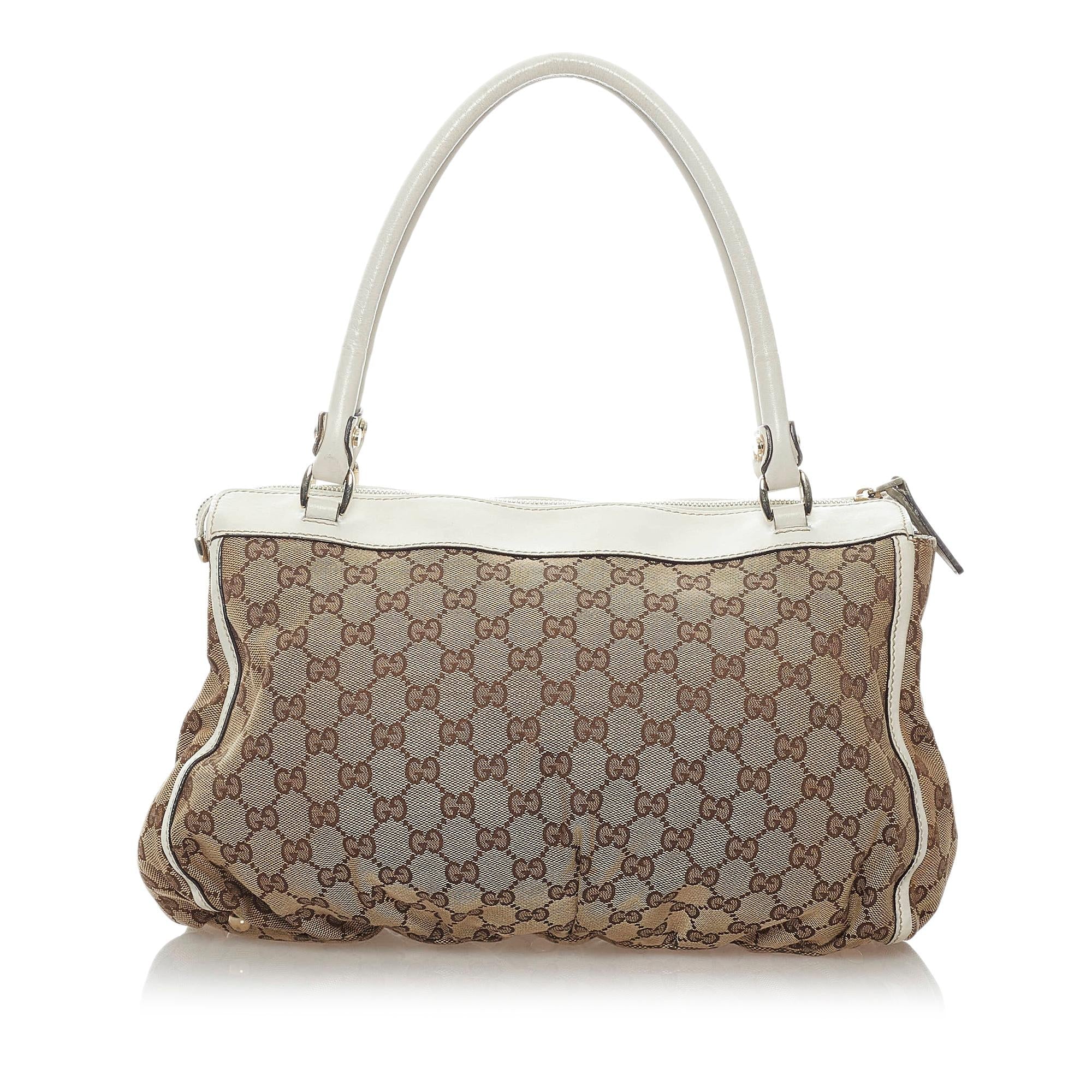 Gucci GG Abbey D-Ring Canvas Shoulder Bag (SHG-37228)