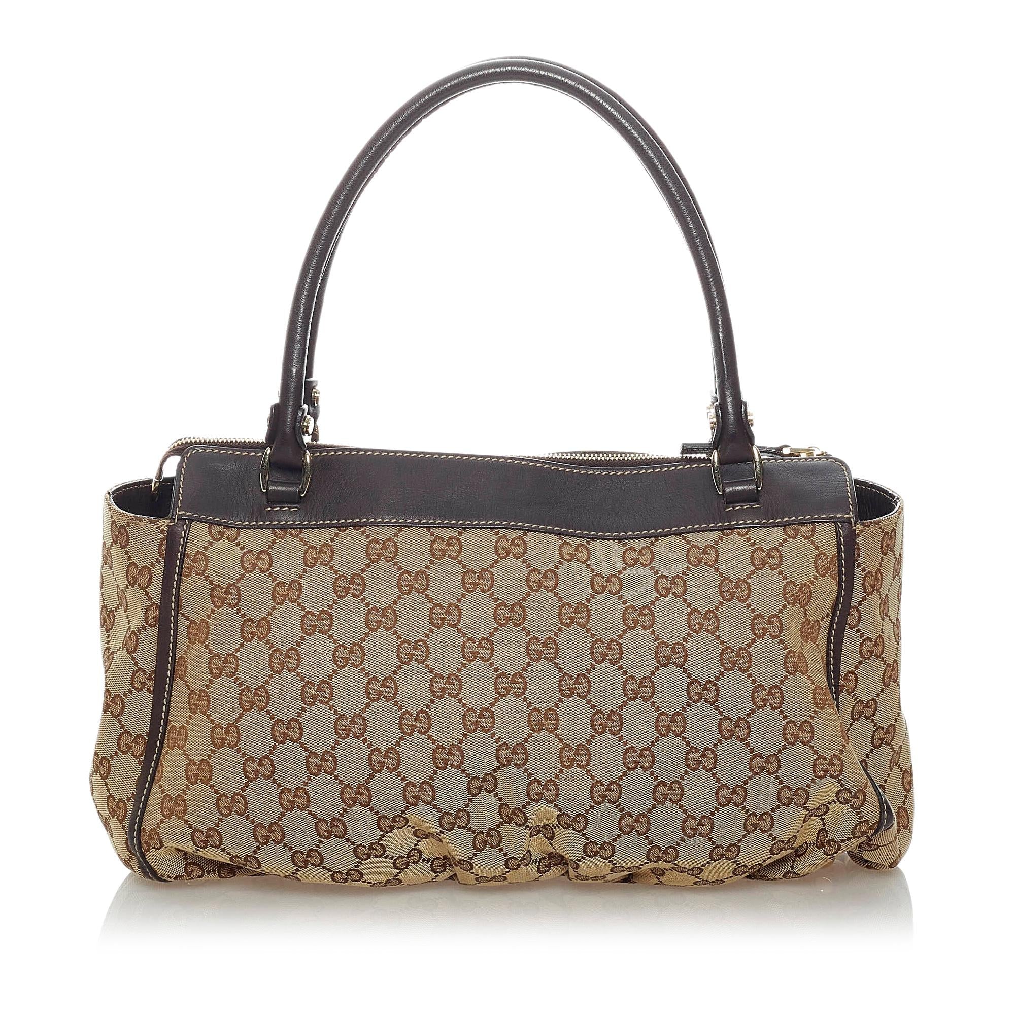 Gucci GG Abbey-D Ring Canvas Tote Bag (SHG-30364)