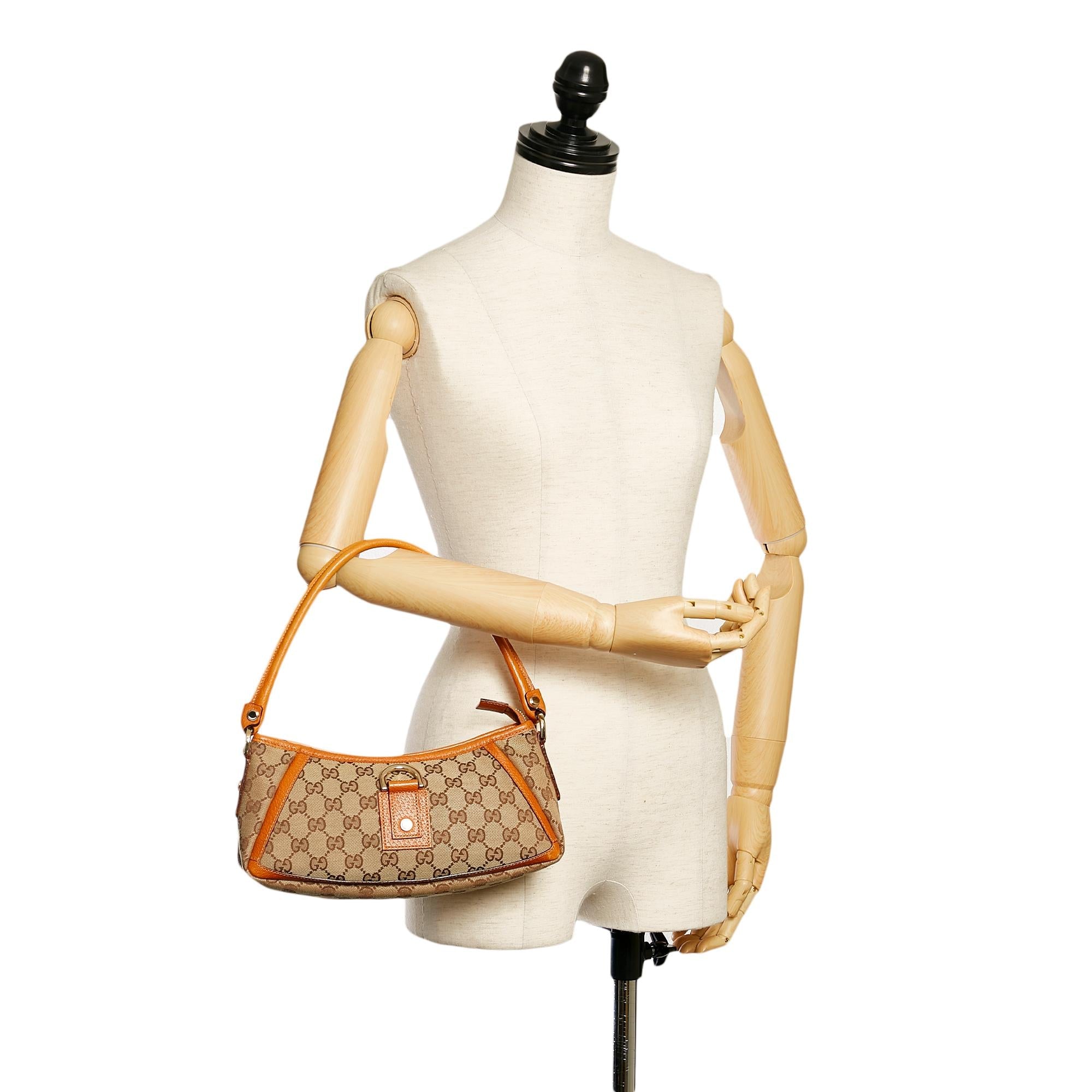 Gucci GG Canvas Abbey D-Ring Baguette (SHG-29430)