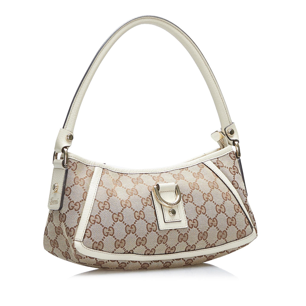 Gucci GG Canvas Abbey D-Ring Baguette (SHG-gsWroX)
