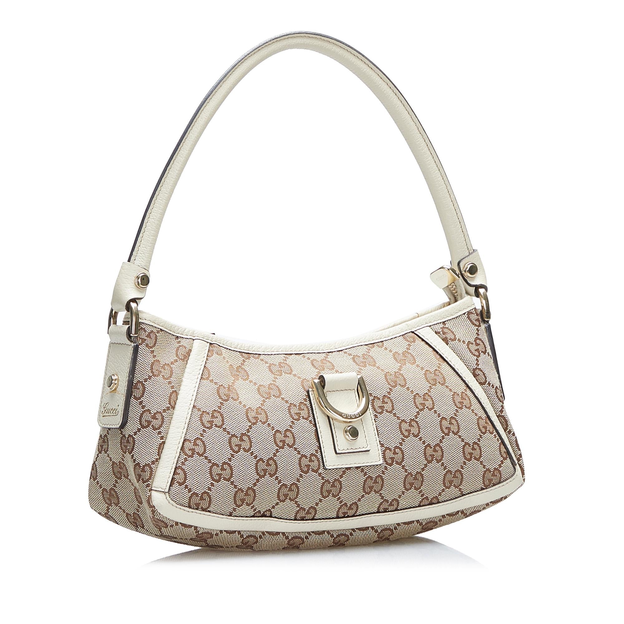 Gucci GG Canvas Abbey D-Ring Baguette (SHG-gsWroX)