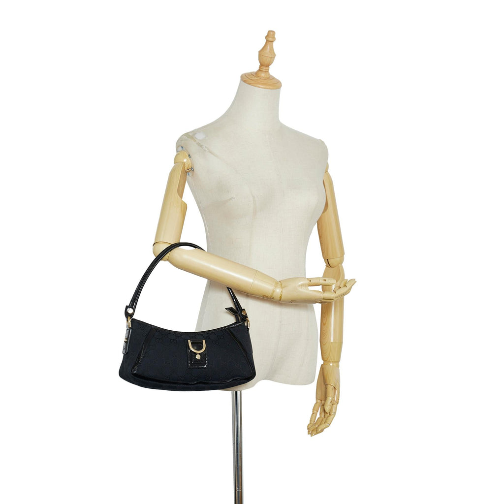 Gucci GG Canvas Abbey D-Ring Baguette (SHG-WSFJfB)