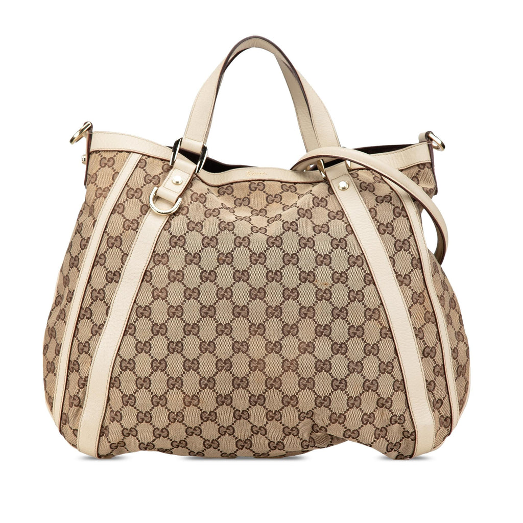 Gucci GG Canvas Abbey D Ring Convertible Satchel