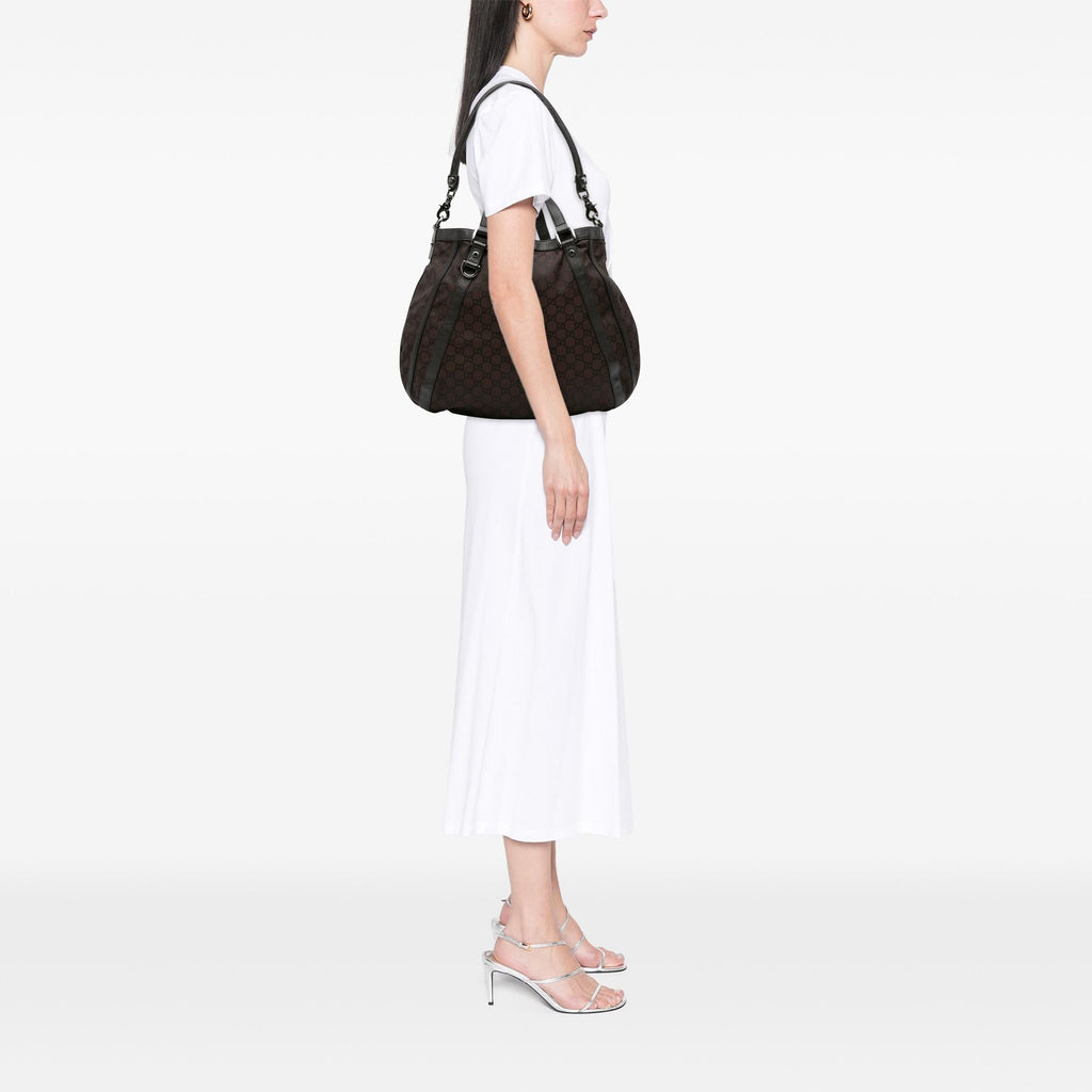 Gucci GG Canvas Abbey D Ring Convertible Satchel