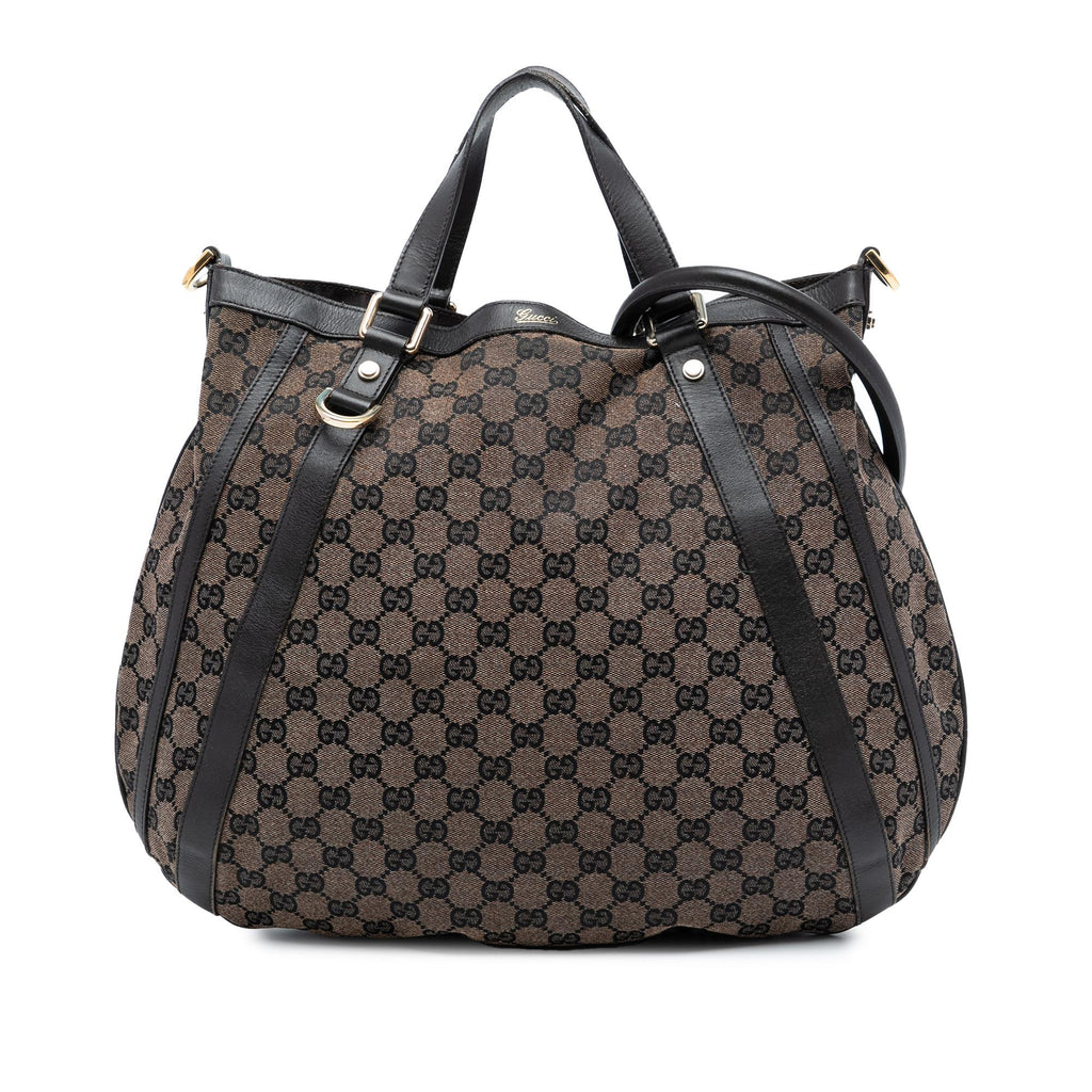 Gucci GG Canvas Abbey D Ring Convertible Satchel