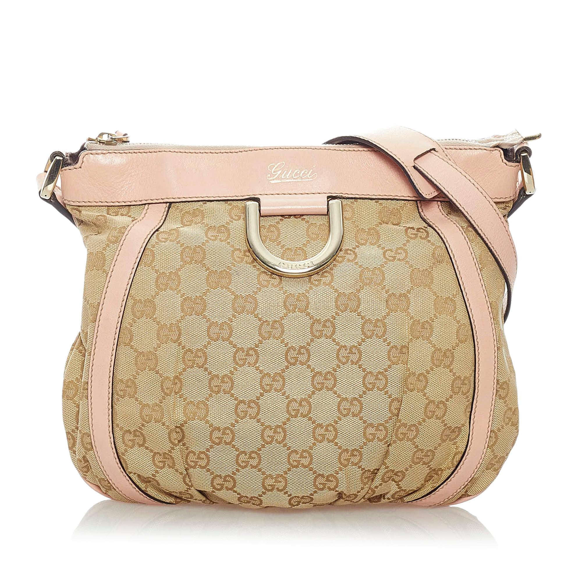 Gucci GG Canvas Abbey D-Ring Crossbody Bag (SHG-34709)