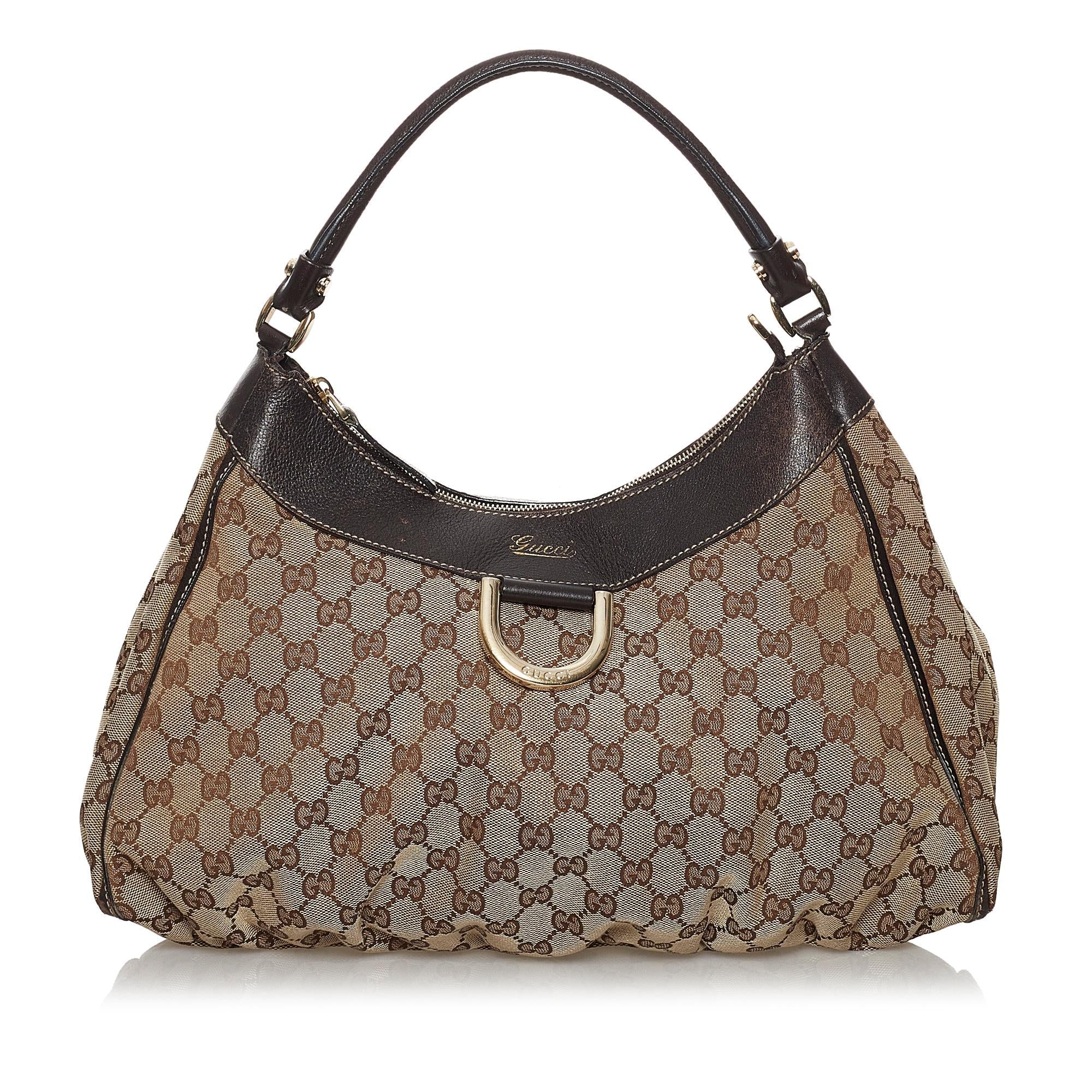 Gucci GG Canvas Abbey D-Ring Hobo Bag (SHG-30330)
