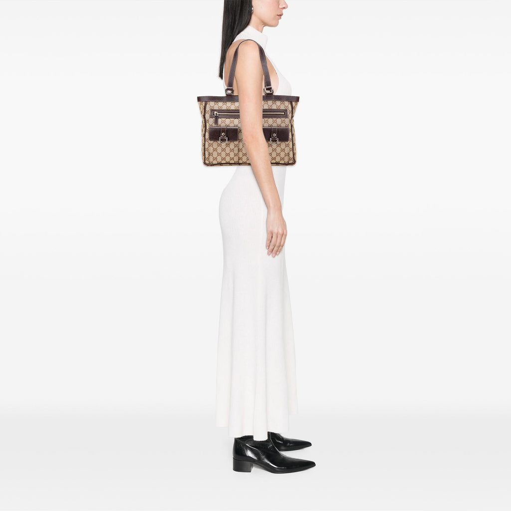 Gucci GG Canvas Abbey D Ring Pocket Tote