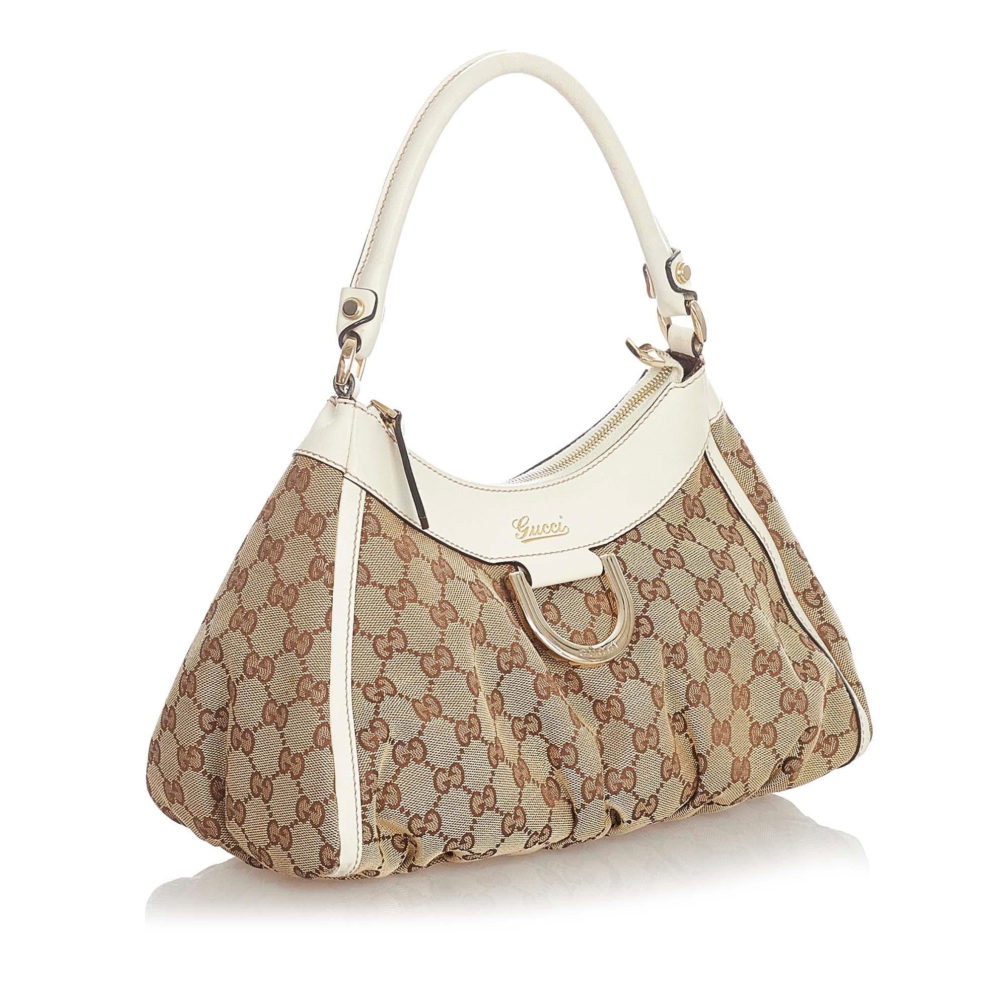 Gucci GG Canvas Abbey D-Ring Shoulder Bag (SHG-22689)