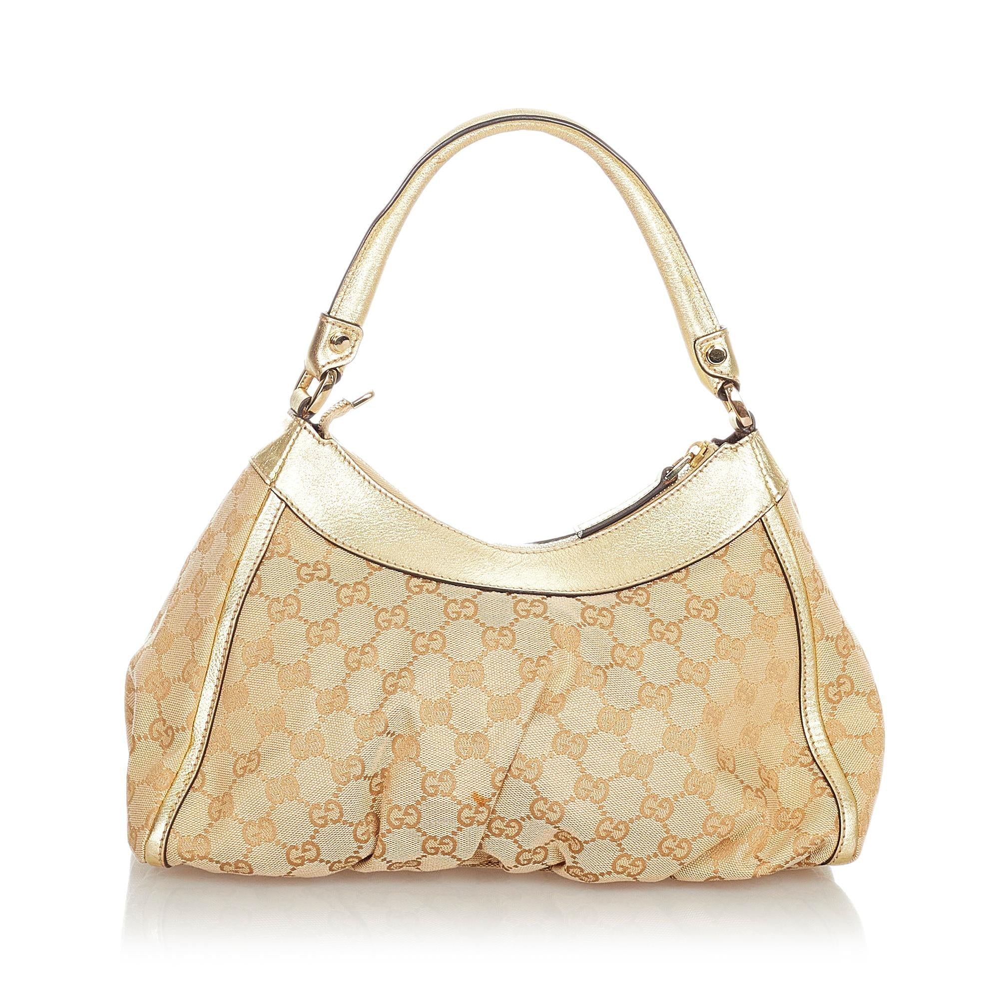 Gucci GG Canvas Abbey D-Ring Shoulder Bag (SHG-23962)