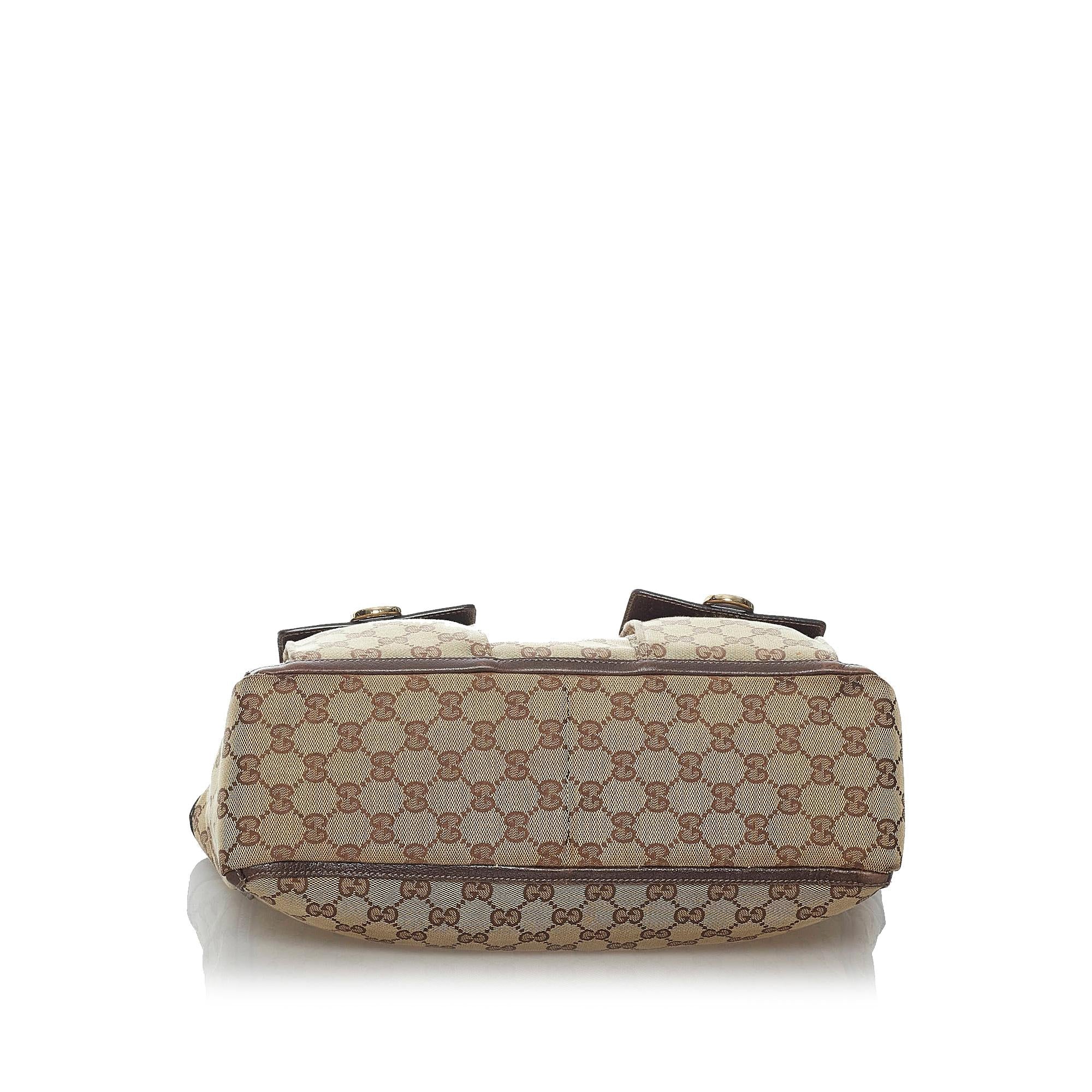 Gucci GG Canvas Abbey D-Ring Shoulder Bag (SHG-29968)