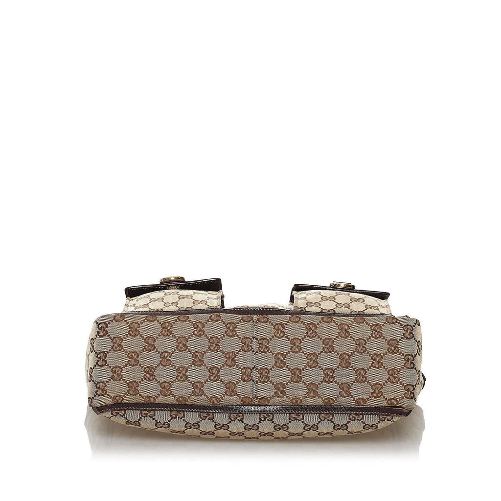 Gucci GG Canvas Abbey D-Ring Shoulder Bag (SHG-30118)