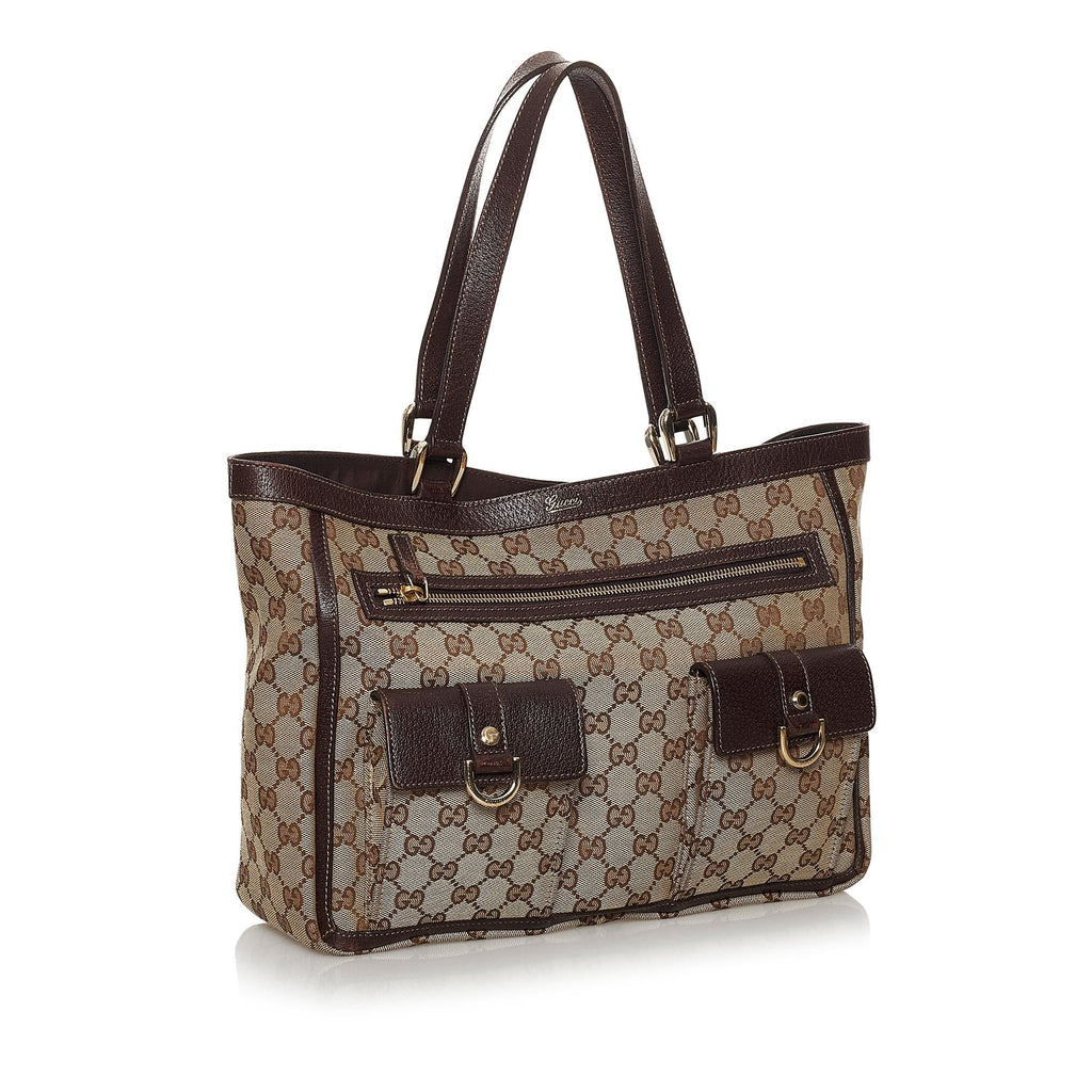 Gucci GG Canvas Abbey D-Ring Shoulder Bag (SHG-30118)