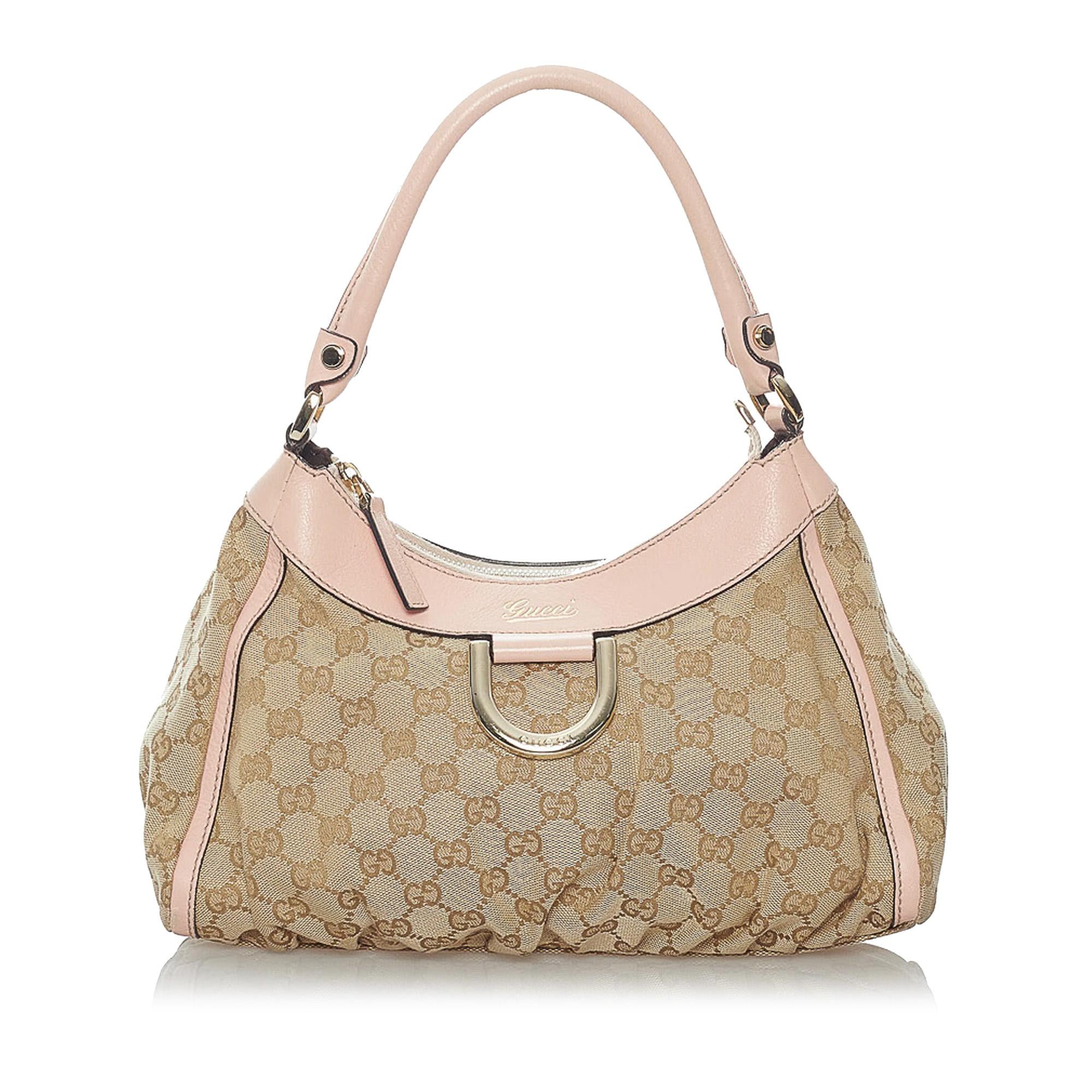 Gucci GG Canvas Abbey D-Ring Shoulder Bag (SHG-30194)