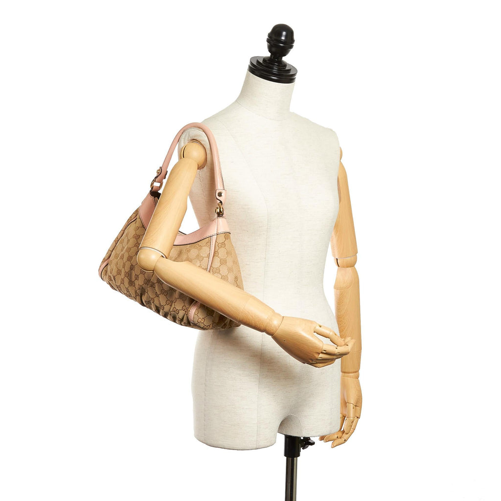 Gucci GG Canvas Abbey D-Ring Shoulder Bag (SHG-30194)