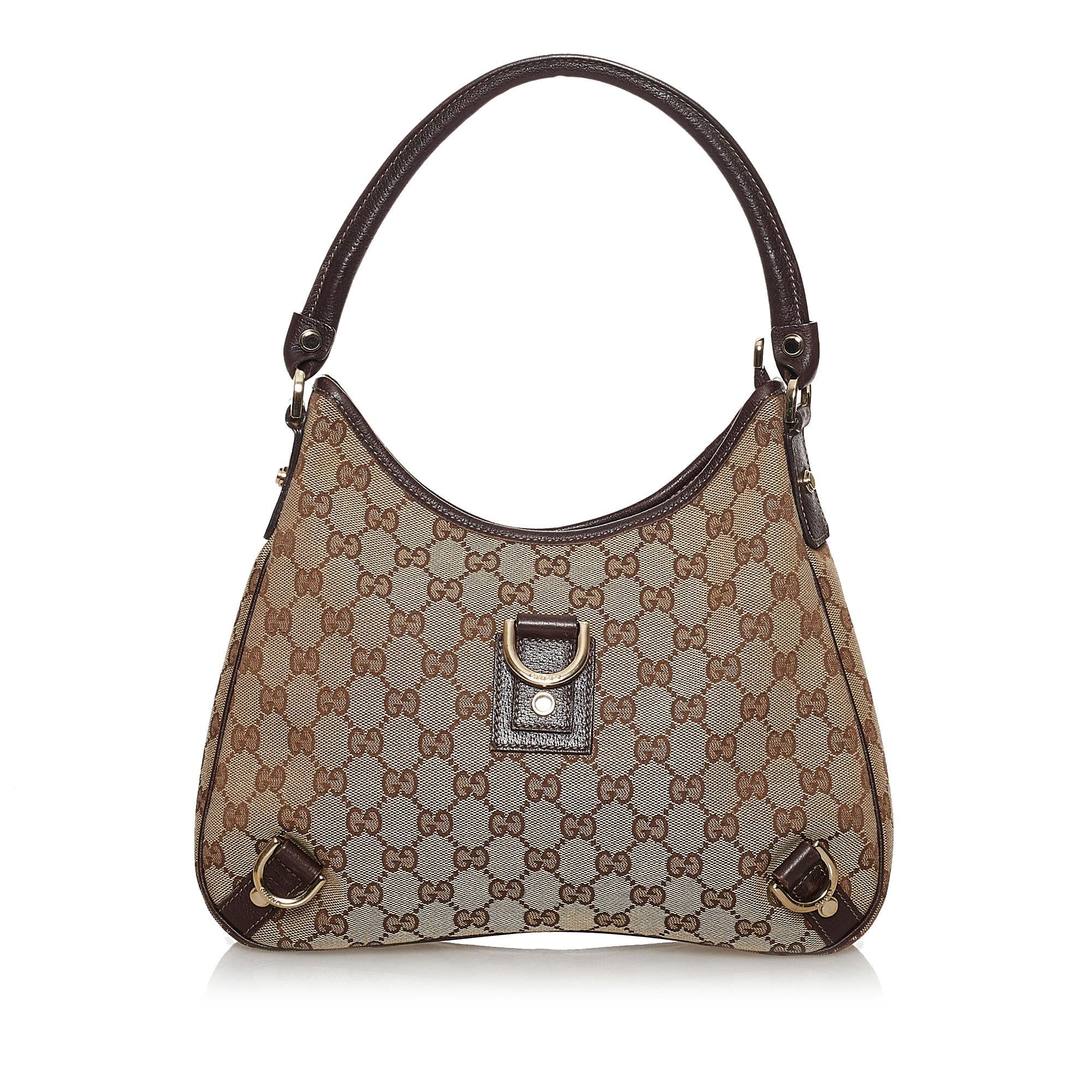 Gucci GG Canvas Abbey D-Ring Shoulder Bag (SHG-30808)