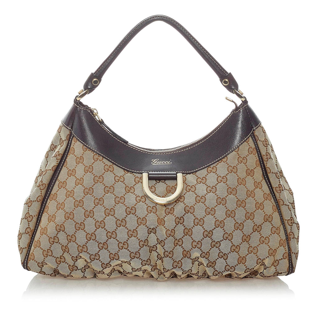 Gucci GG Canvas Abbey D-Ring Shoulder Bag (SHG-31464)