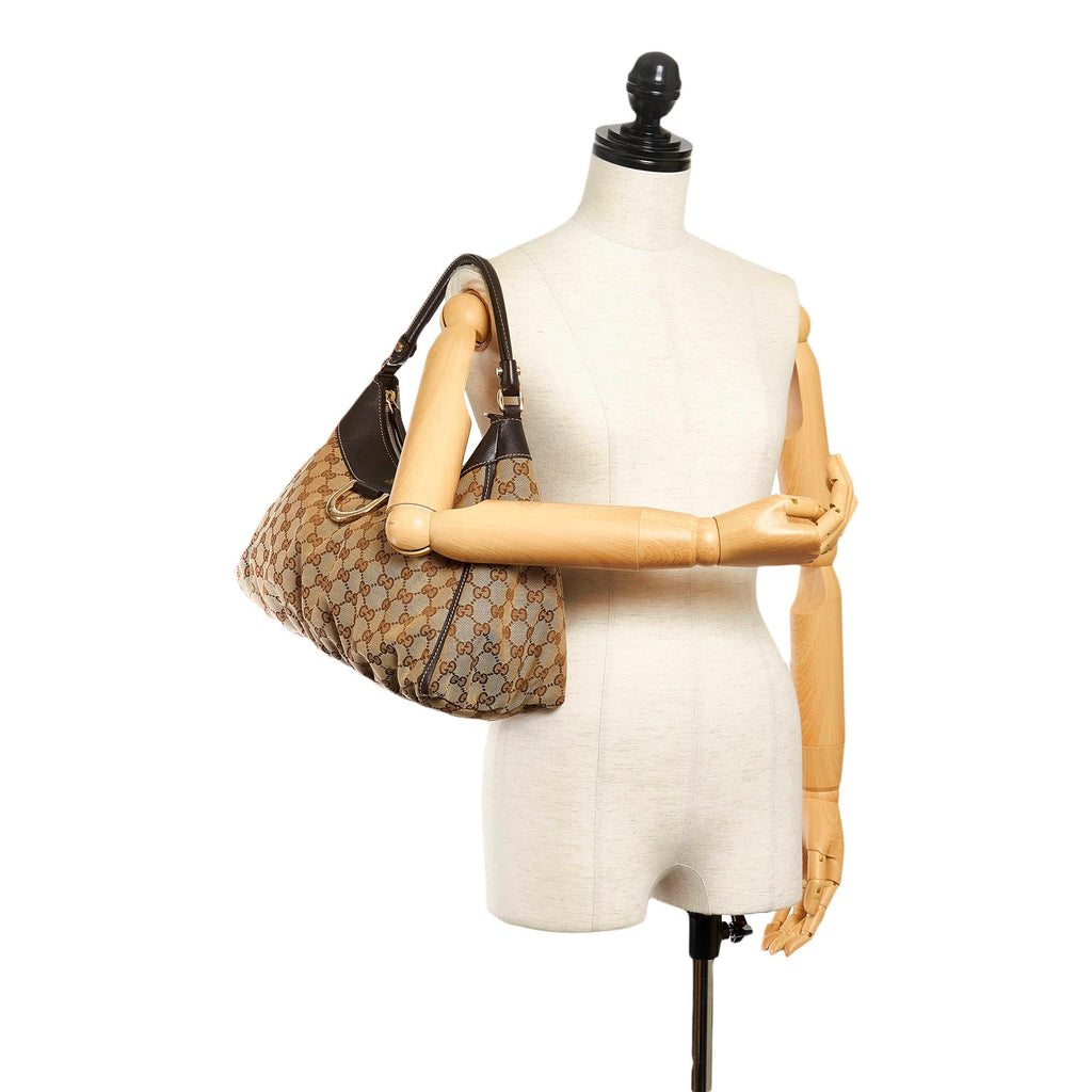 Gucci GG Canvas Abbey D-Ring Shoulder Bag (SHG-31464)