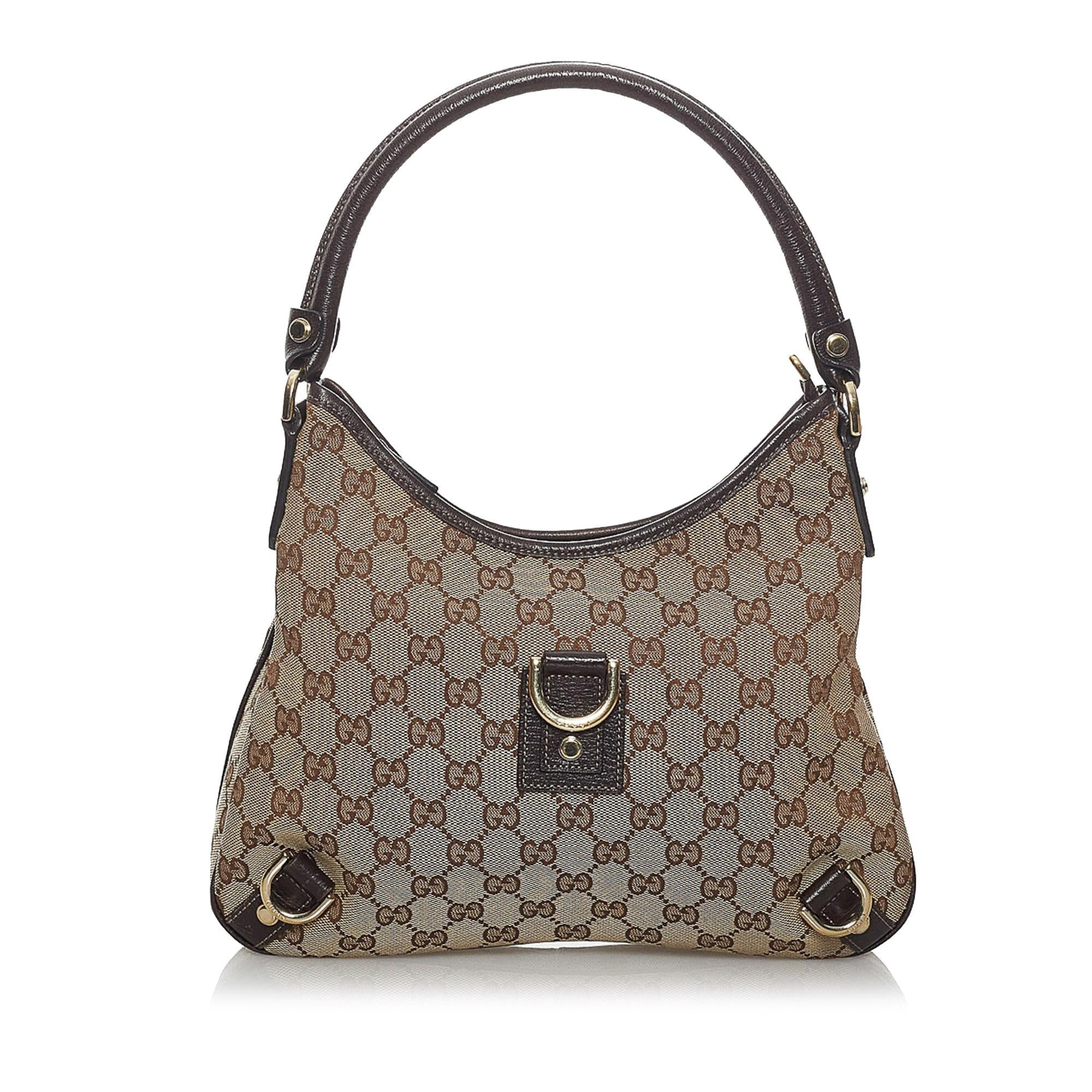 Gucci GG Canvas Abbey D-Ring Shoulder Bag (SHG-33753)
