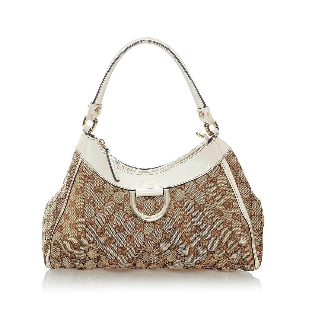 Gucci GG Canvas Abbey D-Ring Shoulder Bag (SHG-33911)