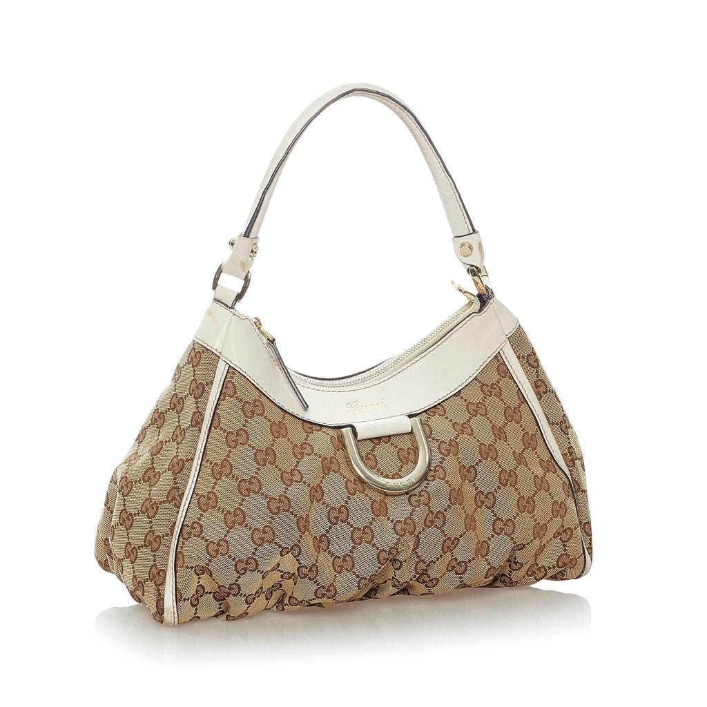 Gucci GG Canvas Abbey D-Ring Shoulder Bag (SHG-33911)