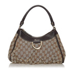 Gucci GG Canvas Abbey D-Ring Shoulder Bag (SHG-33937)