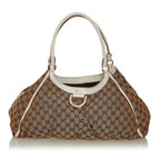 Gucci GG Canvas Abbey D-Ring Shoulder Bag (SHG-34093)