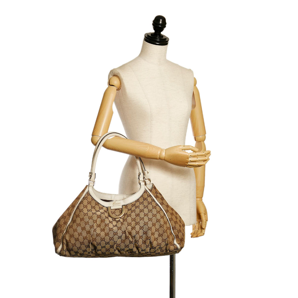 Gucci GG Canvas Abbey D-Ring Shoulder Bag (SHG-34093)