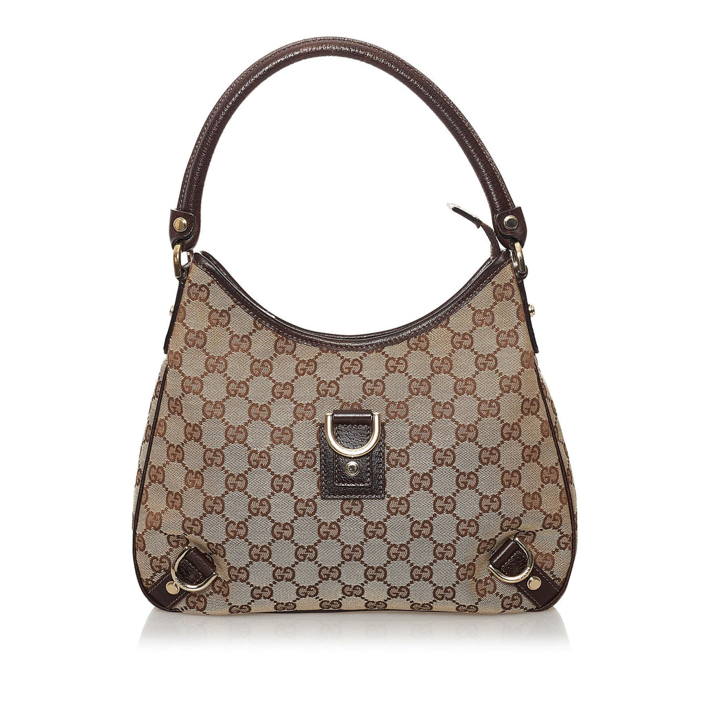 Gucci GG Canvas Abbey D-Ring Shoulder Bag (SHG-34720)