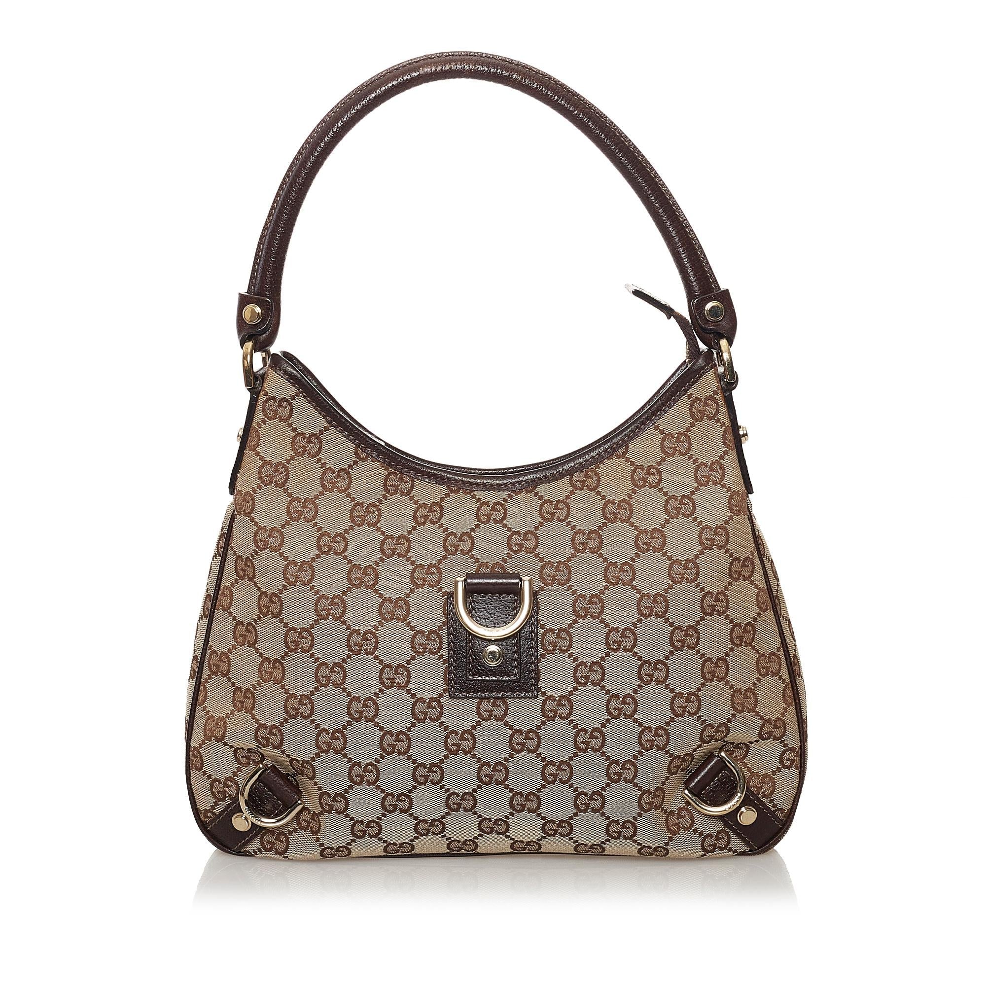 Gucci GG Canvas Abbey D-Ring Shoulder Bag (SHG-34720)