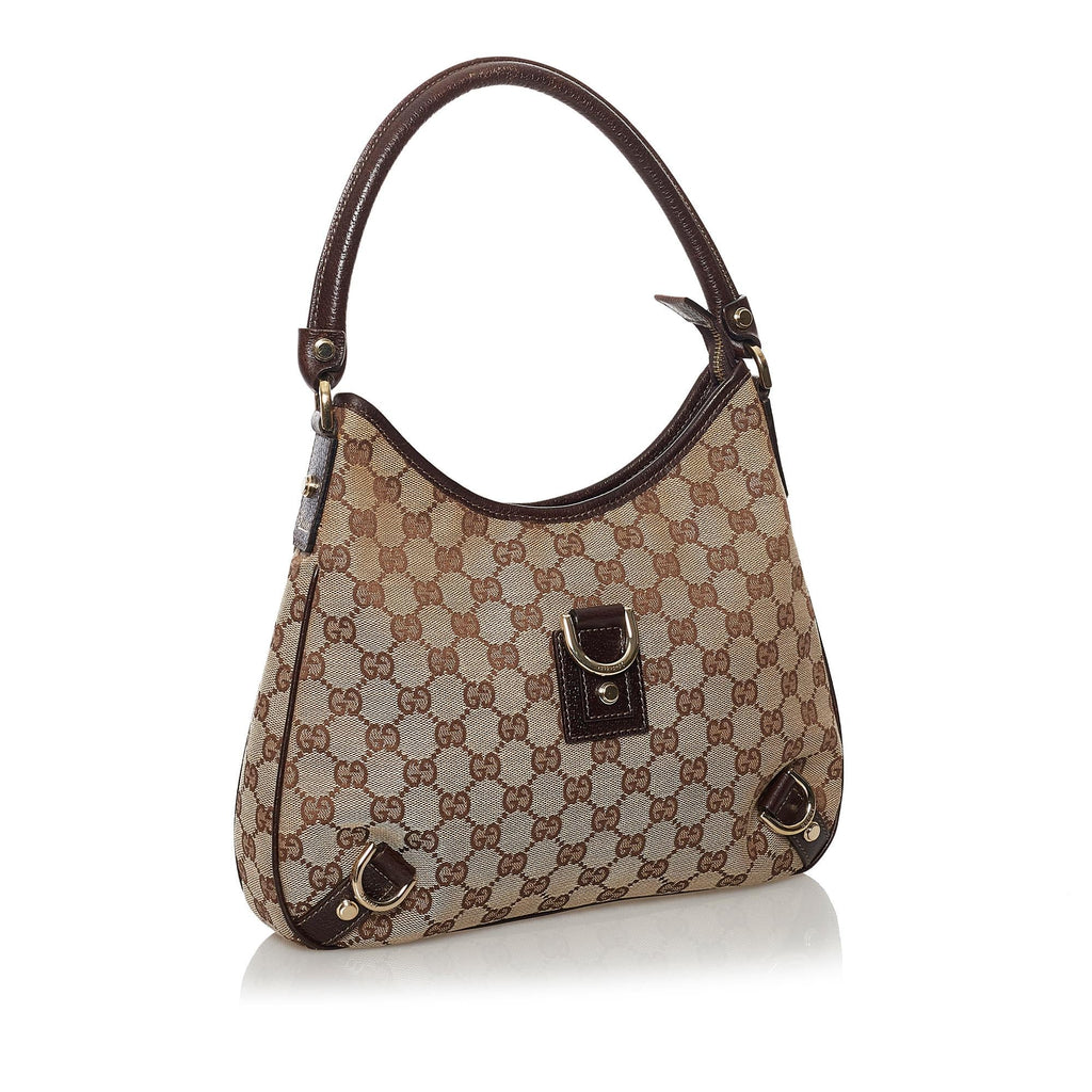 Gucci GG Canvas Abbey D-Ring Shoulder Bag (SHG-34720)
