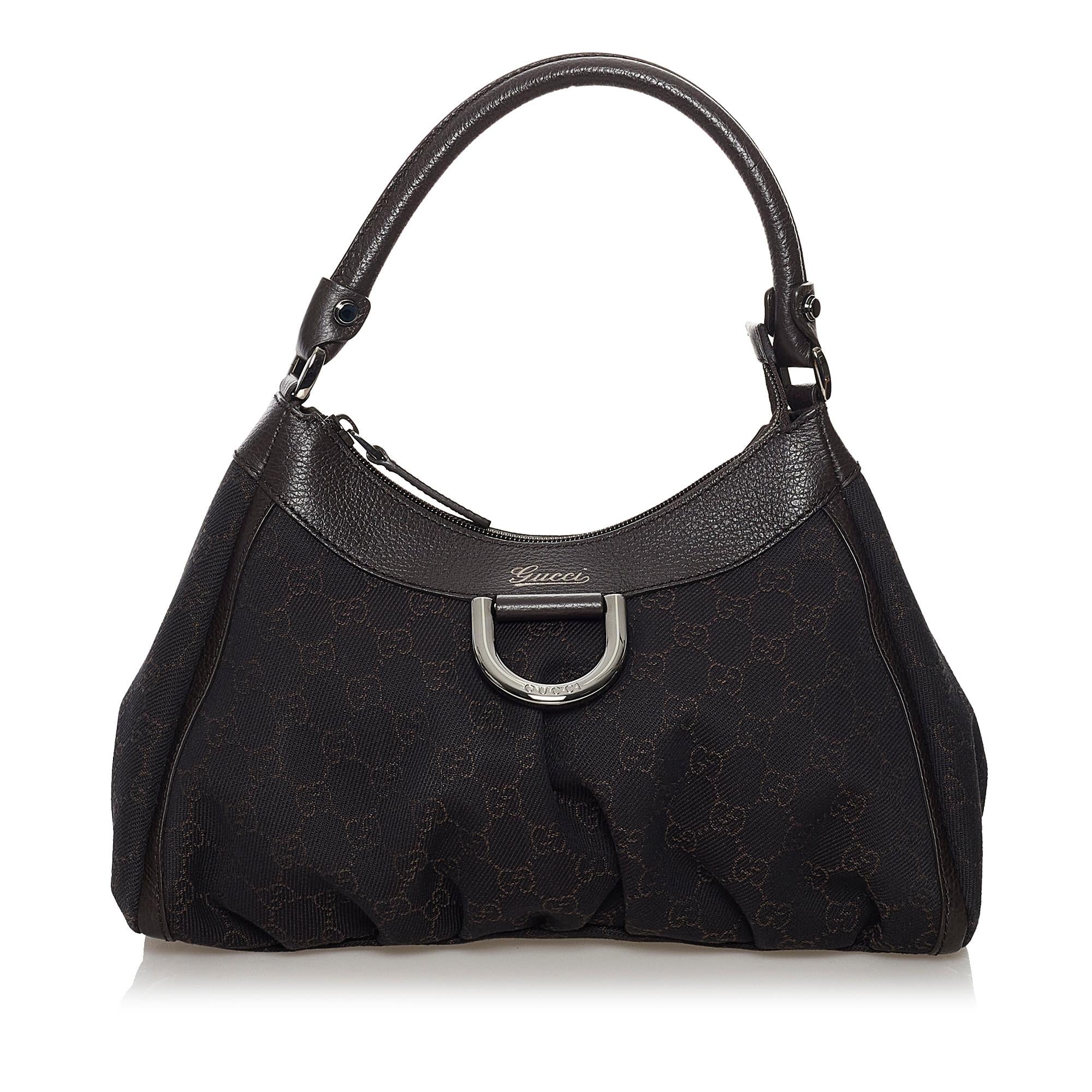 Gucci GG Canvas Abbey D-Ring Shoulder Bag (SHG-34775)