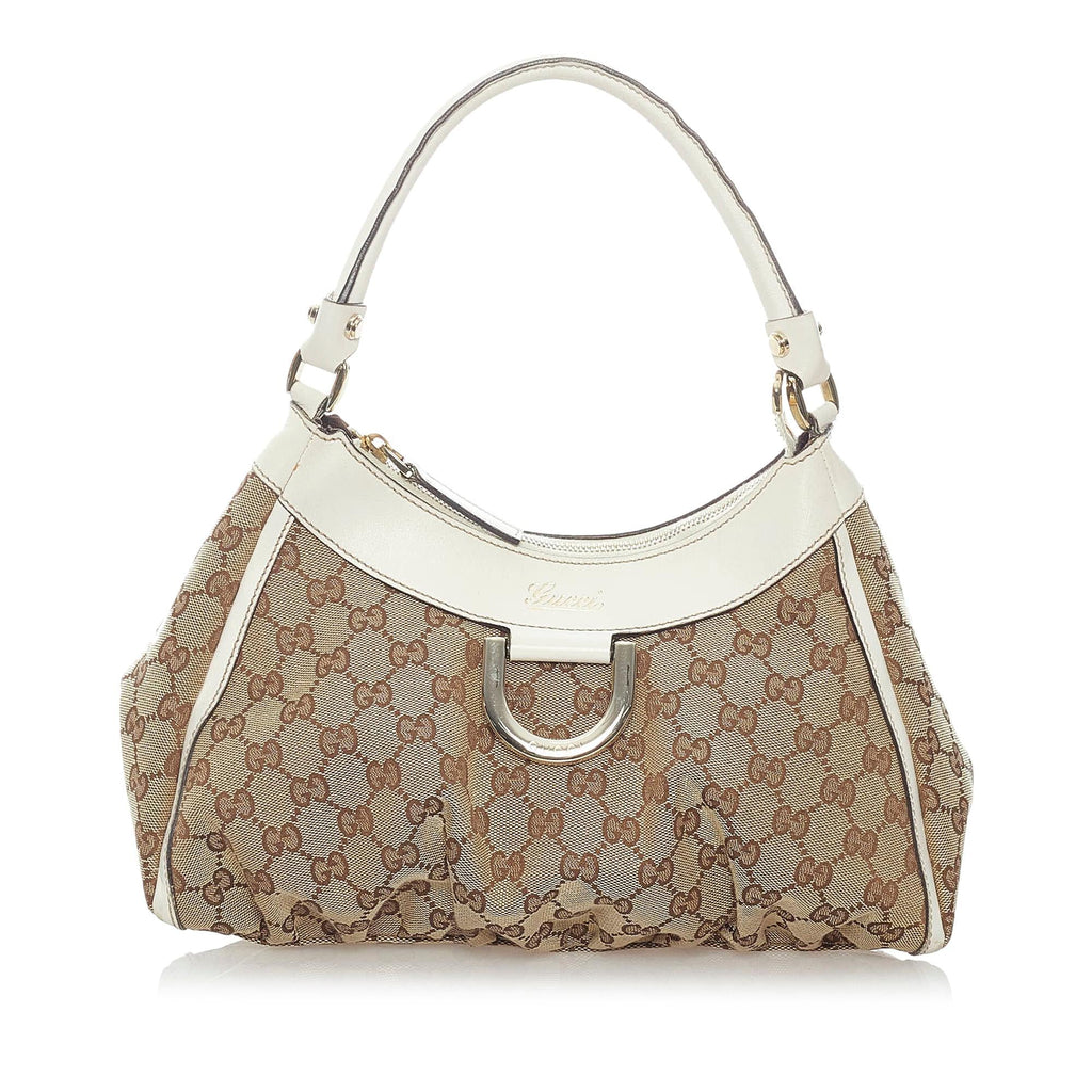 Gucci GG Canvas Abbey D-Ring Shoulder Bag (SHG-36150)