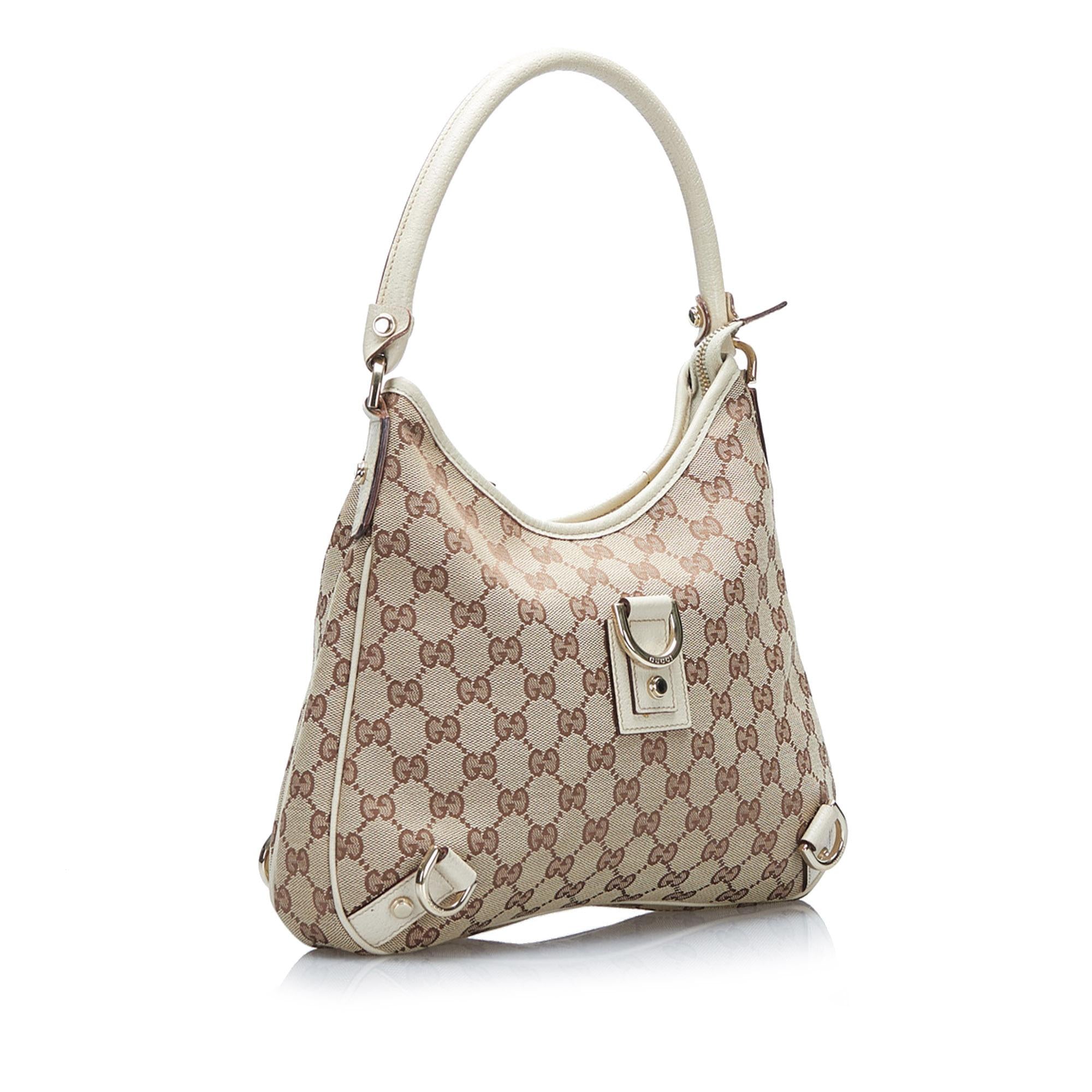 Gucci GG Canvas Abbey D-Ring Shoulder Bag (SHG-37903)