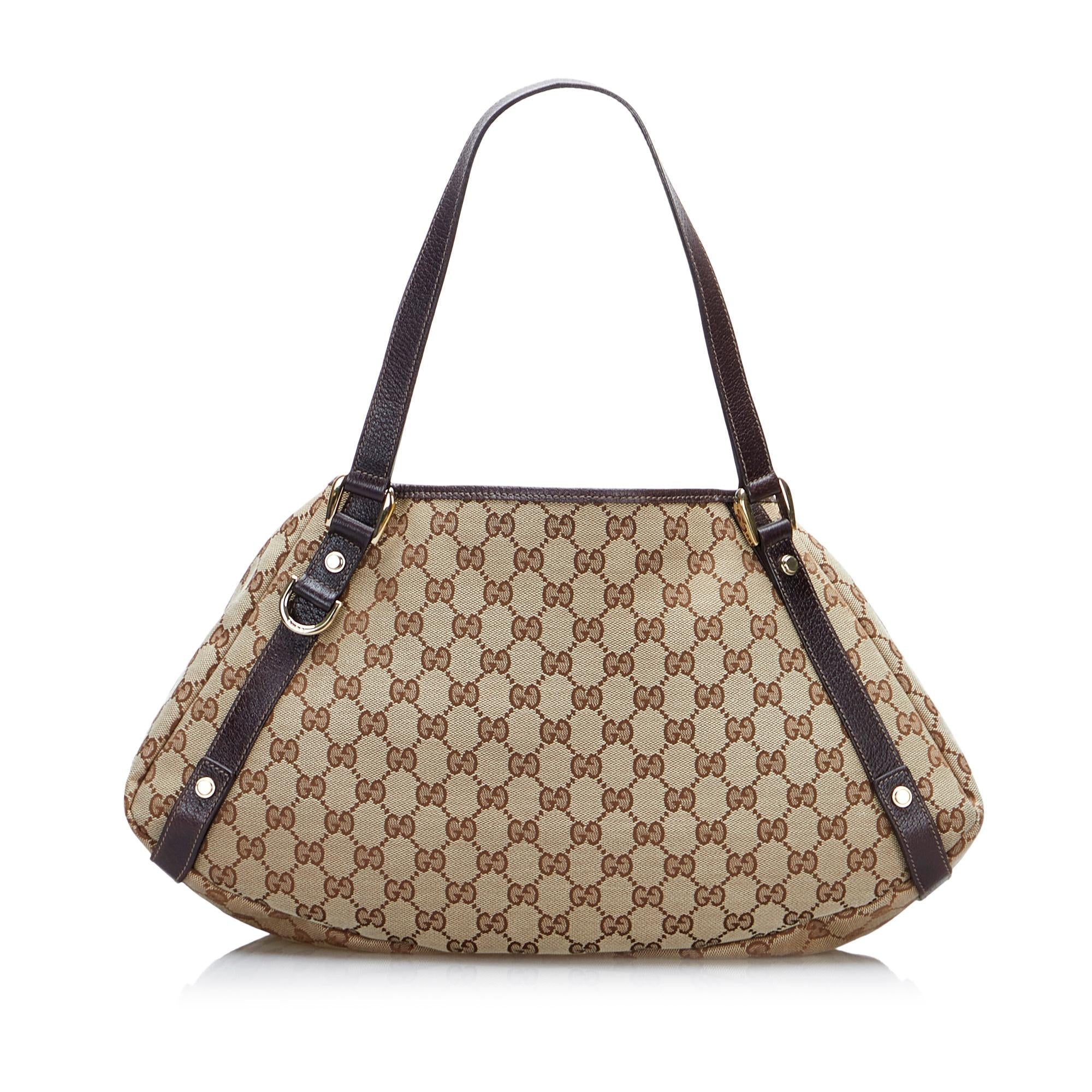 Gucci GG Canvas Abbey D-Ring Shoulder Bag (SHG-1FtxtO)