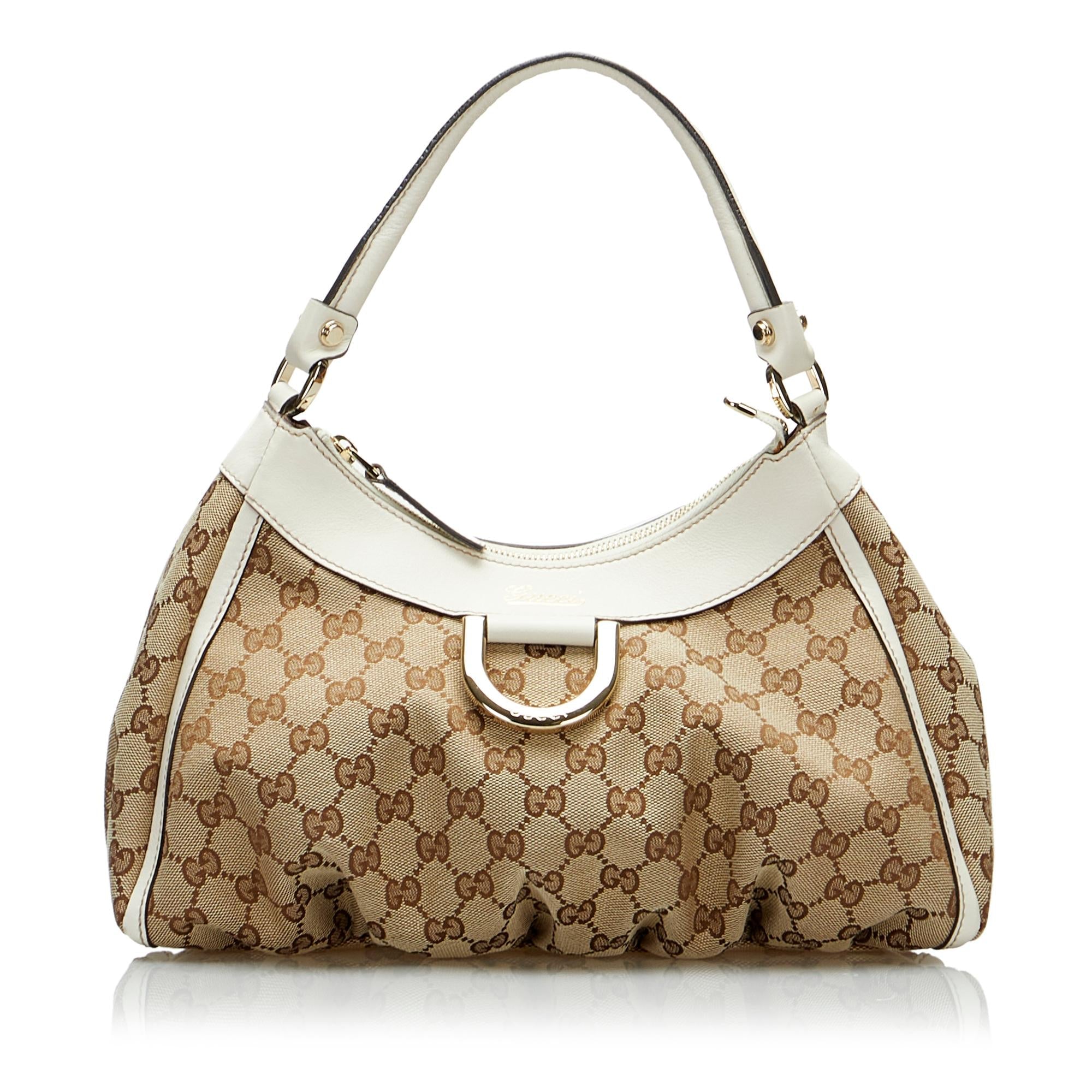 Gucci GG Canvas Abbey D-Ring Shoulder Bag (SHG-Qbw6rY)