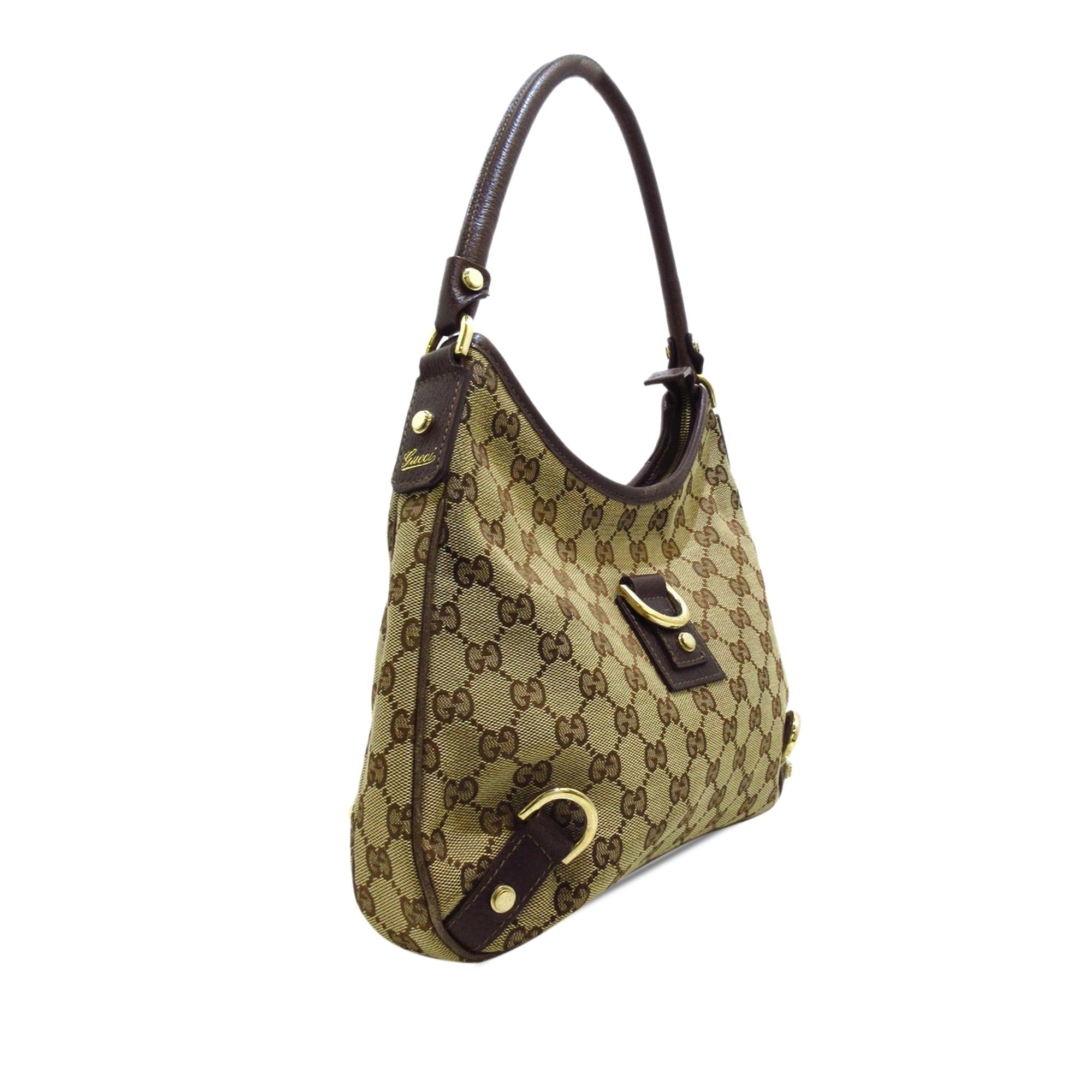 Gucci GG Canvas Abbey D-Ring Shoulder Bag (SHG-dNO3B4)
