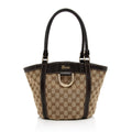 Gucci GG Canvas Abbey D Ring Small Tote (SHF-22935)