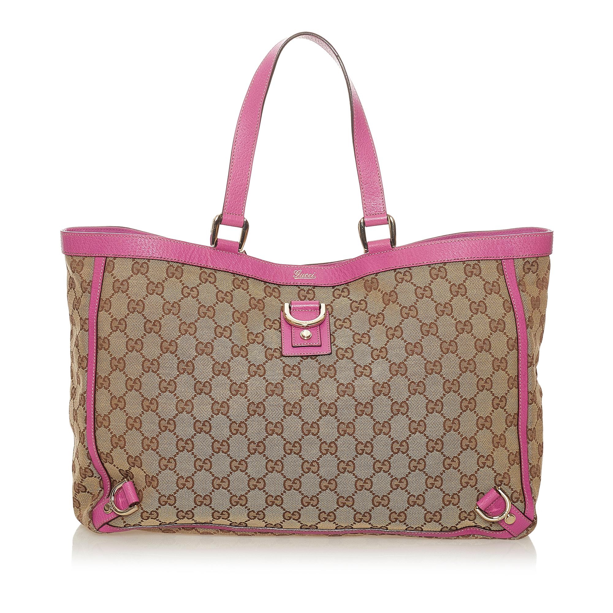 Gucci GG Canvas Abbey D- Ring Tote Bag (SHG-27537)