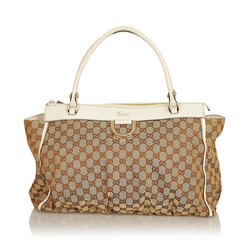 Gucci GG Canvas Abbey-D Ring Tote Bag (SHG-32563)
