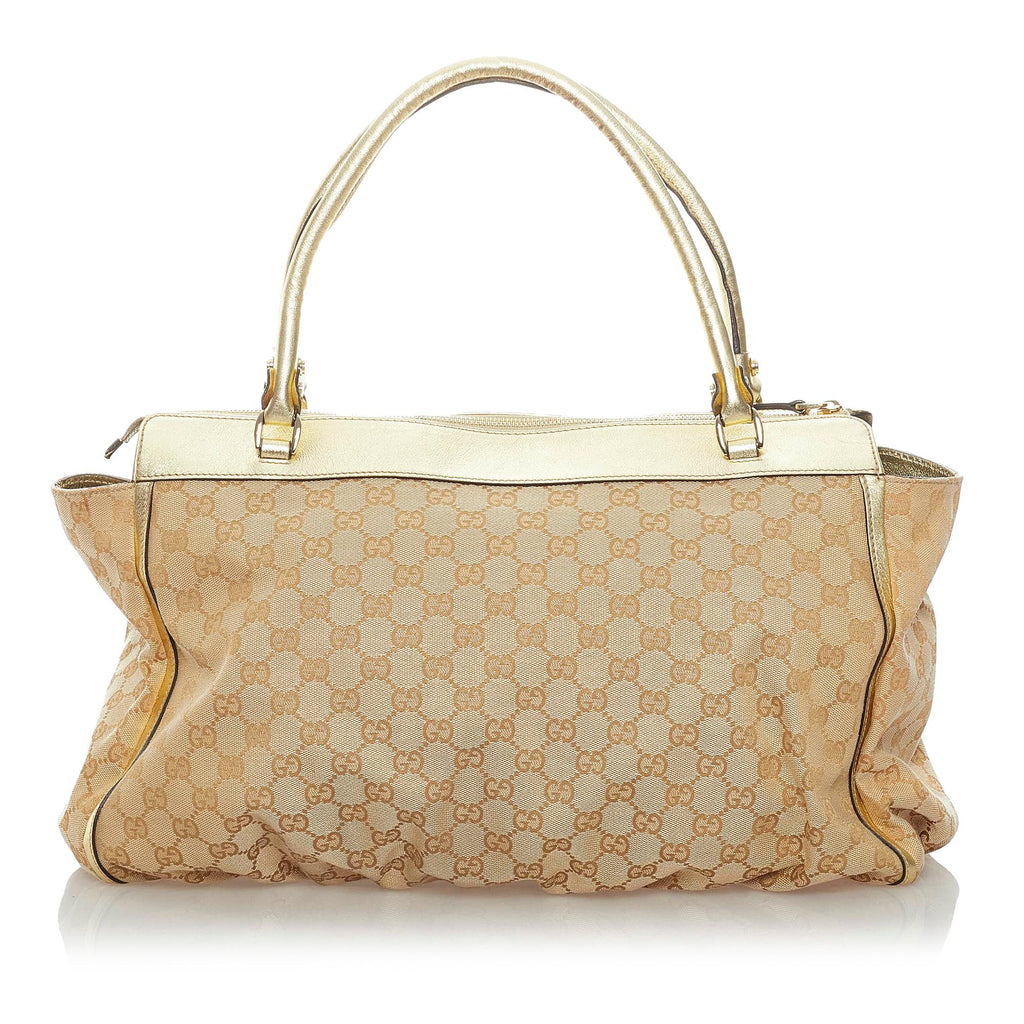 Gucci GG Canvas Abbey-D Ring Tote Bag (SHG-32914)