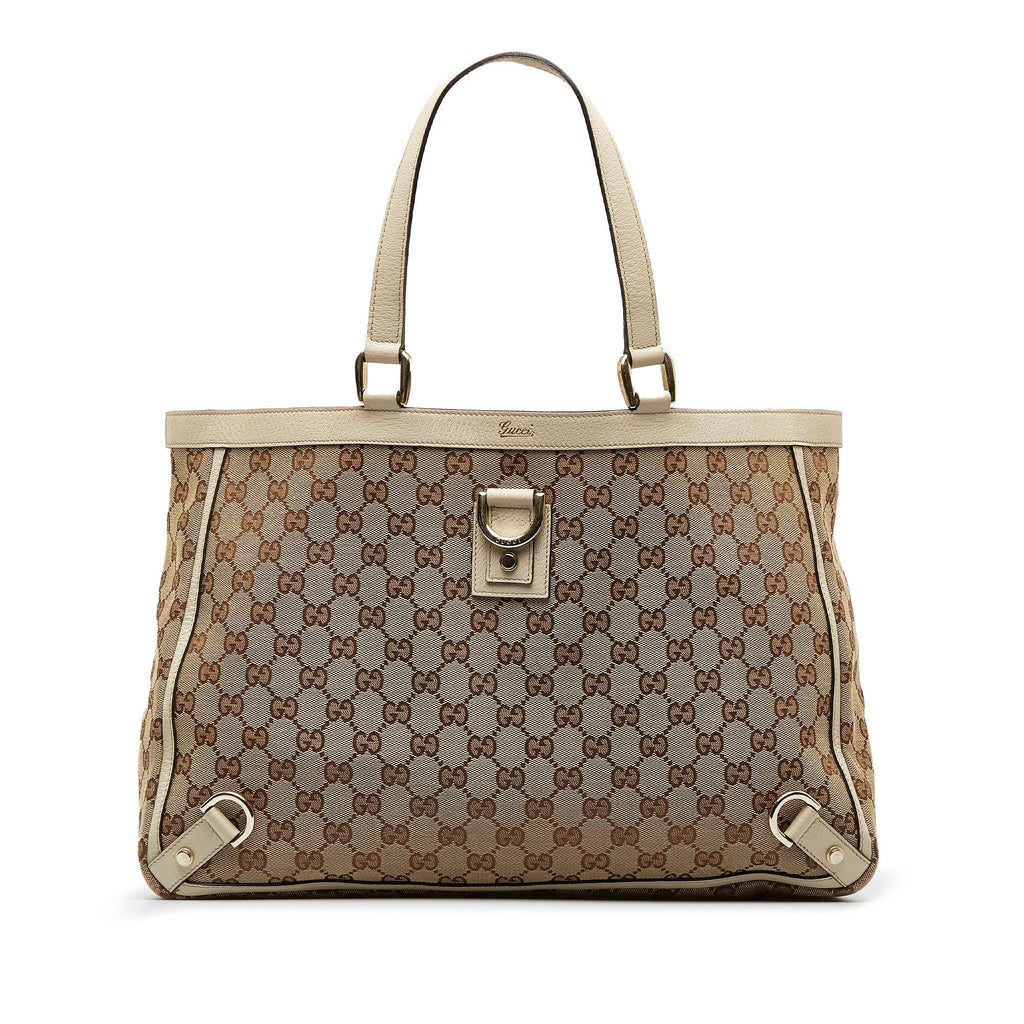 Gucci GG Canvas Abbey D-Ring Tote Bag (SHG-PEYwiu)
