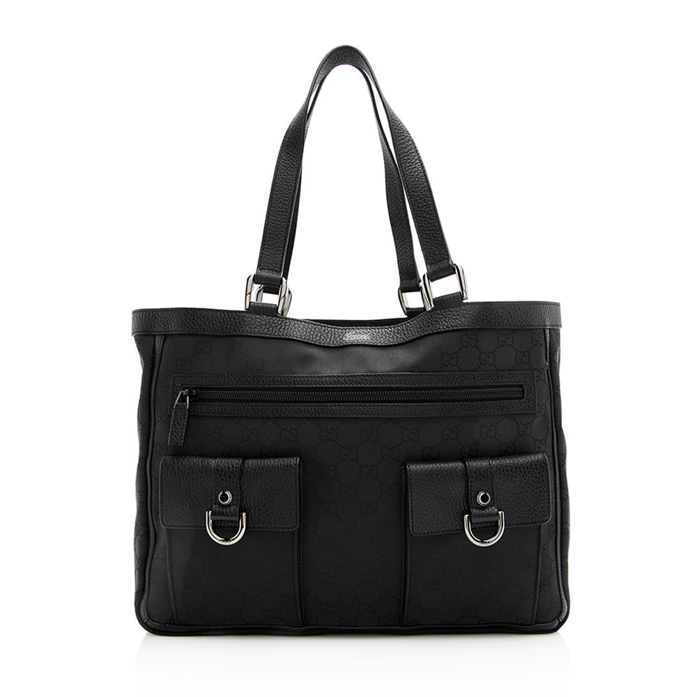 Gucci GG Canvas Abbey Pocket Tote (SHF-20128)