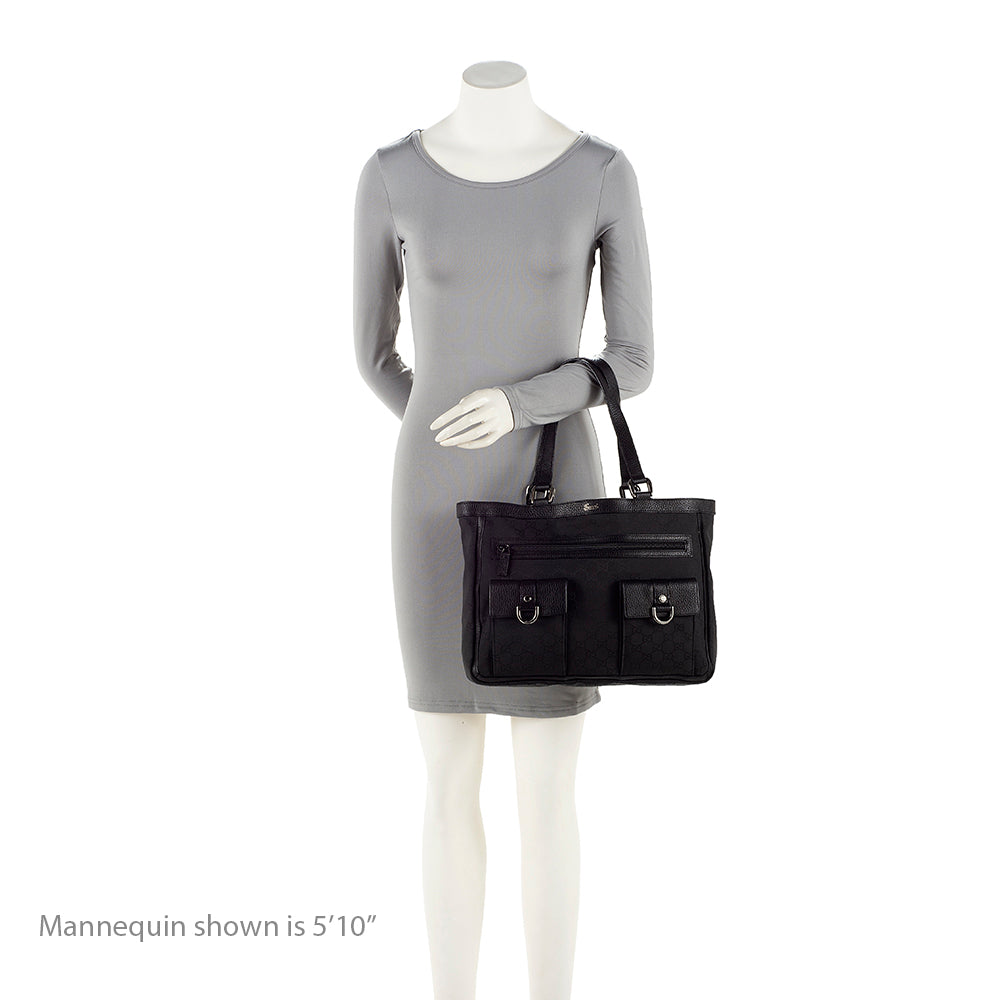 Gucci GG Canvas Abbey Pocket Tote (SHF-20128)