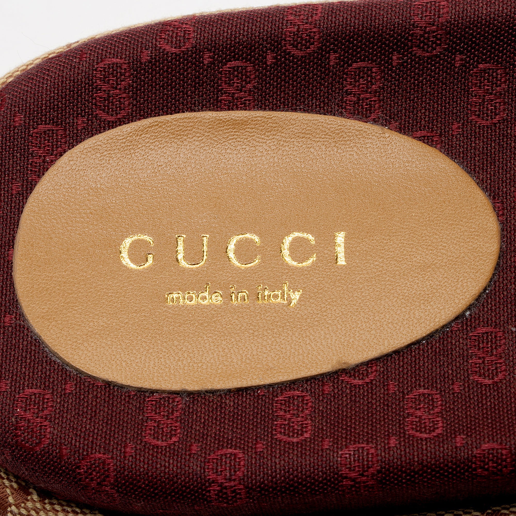 Gucci GG Canvas Angelina Slide Platform Sandals - Size 8.5 / 38.5 (SHF-jgEb0t)